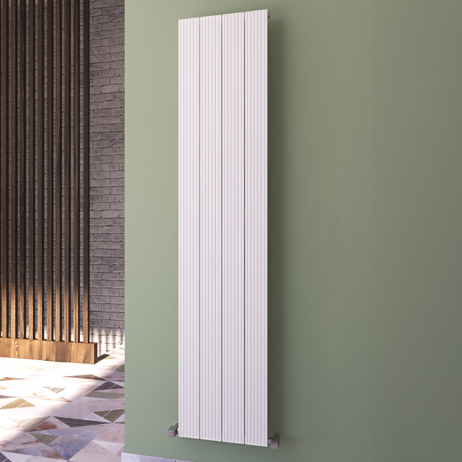 Monza Single Panel Vertical Aluminium Radiator