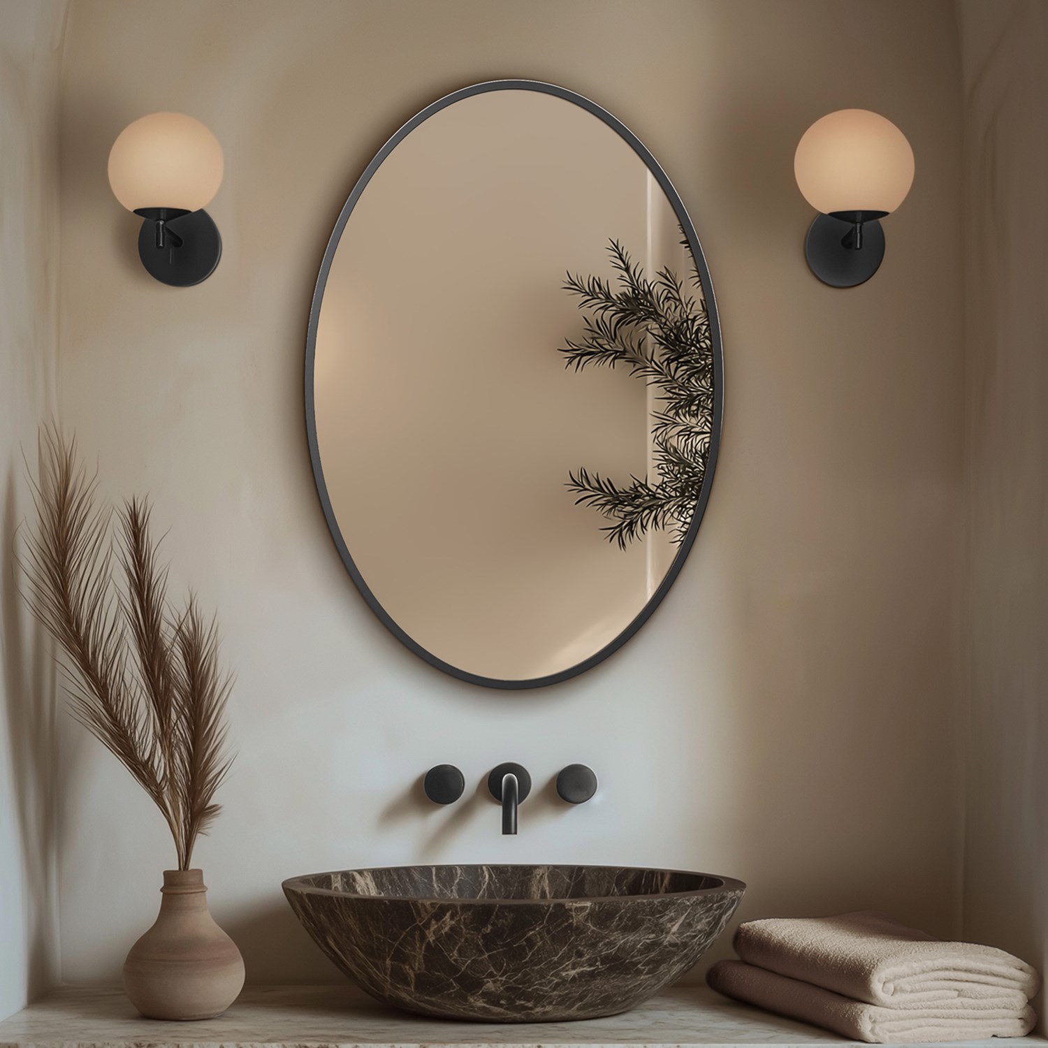 Delphine Oval Mirror 550 x 800mm