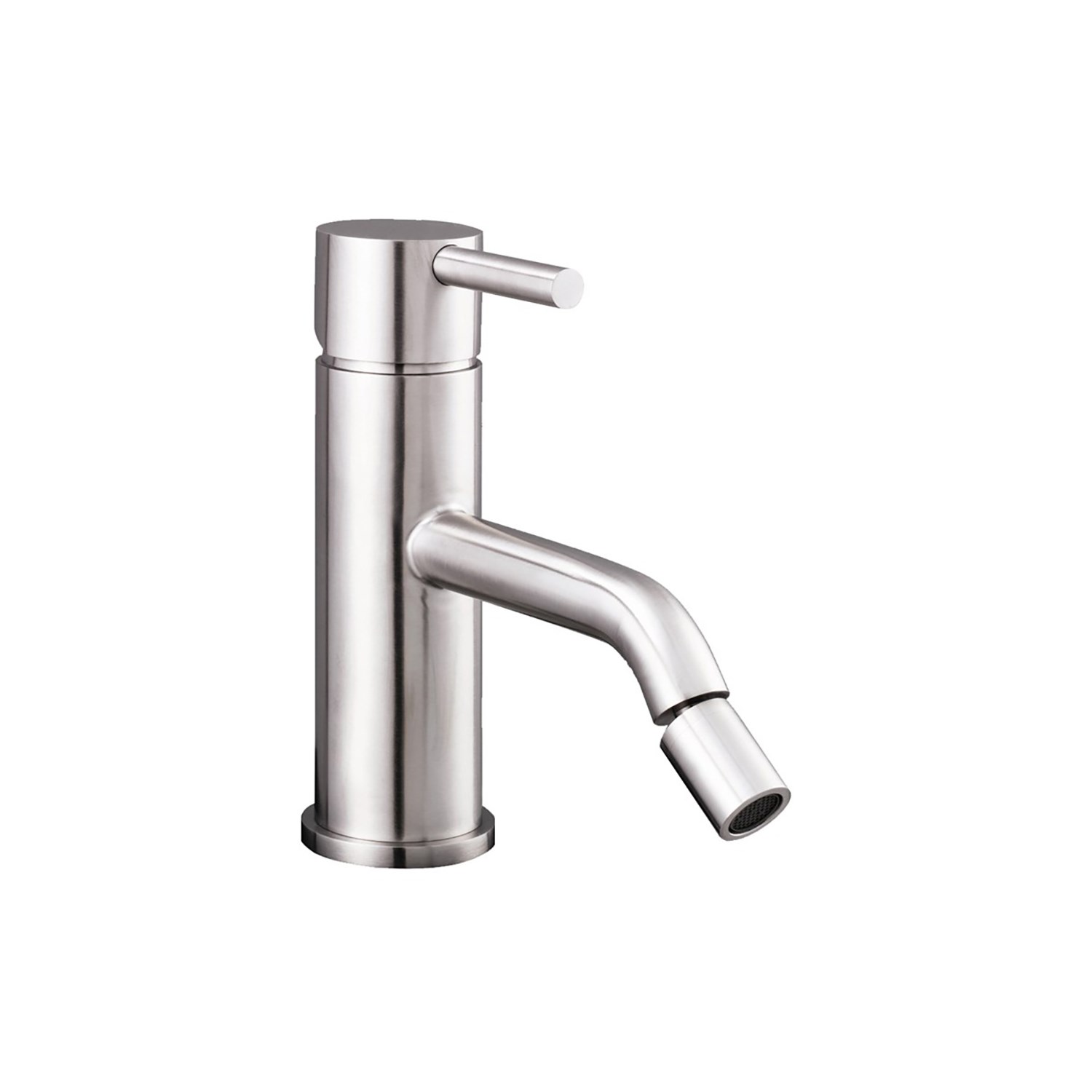 Inox Brushed Stainless Steel Single Lever Bidet Mixer & Pop Up Waste