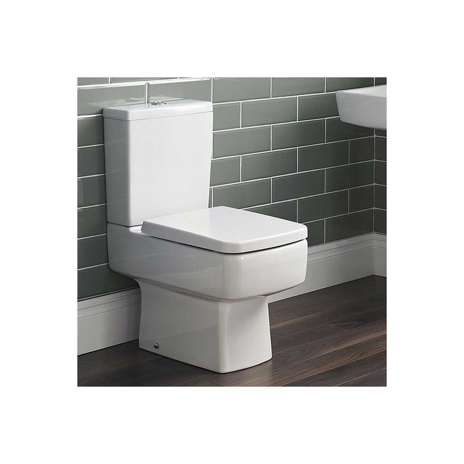 Jack Square Close Coupled Compact Toilet & Soft Close Seat