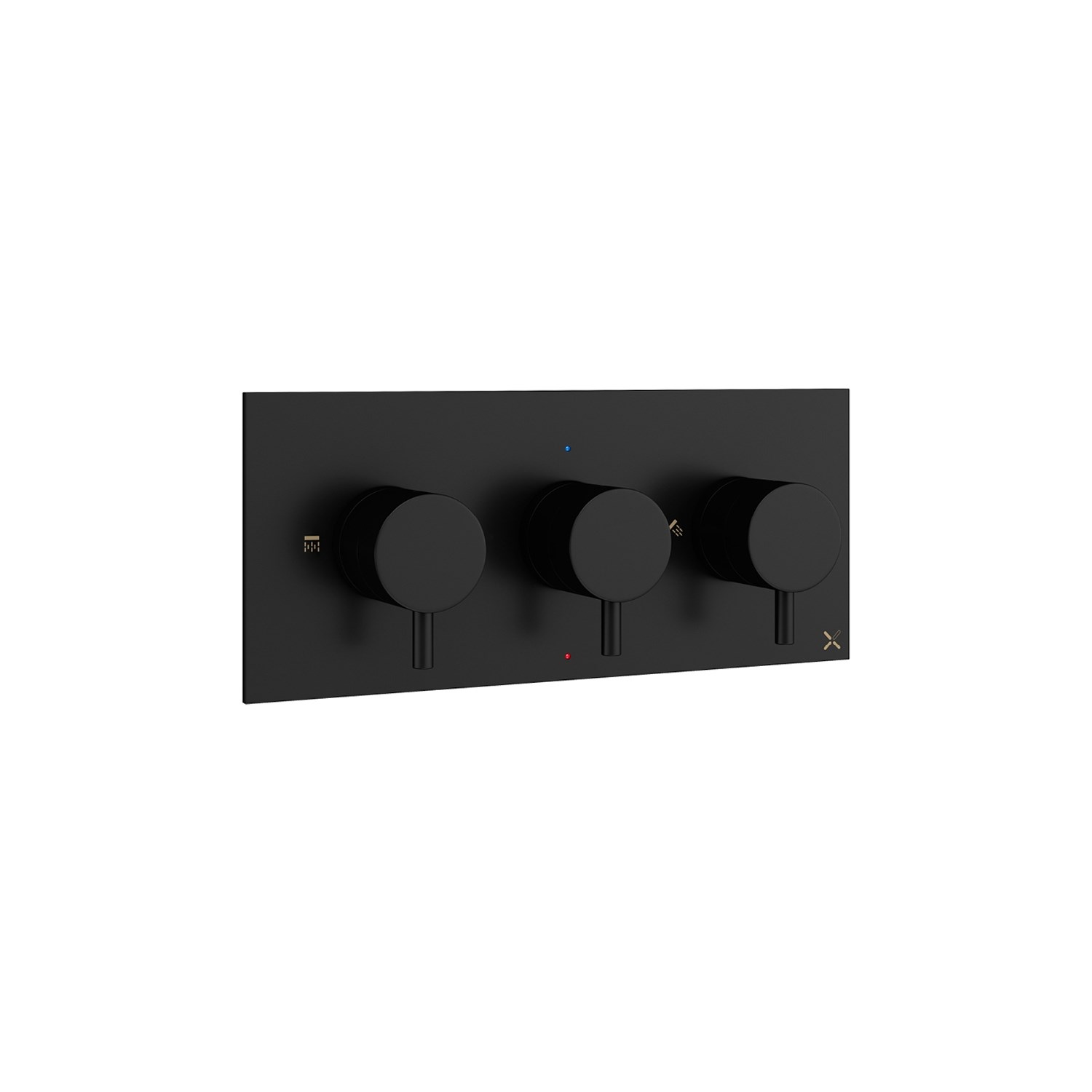 Crosswater MPRO 2 Outlet Concealed Thermostatic Shower Valve (3 Handles)