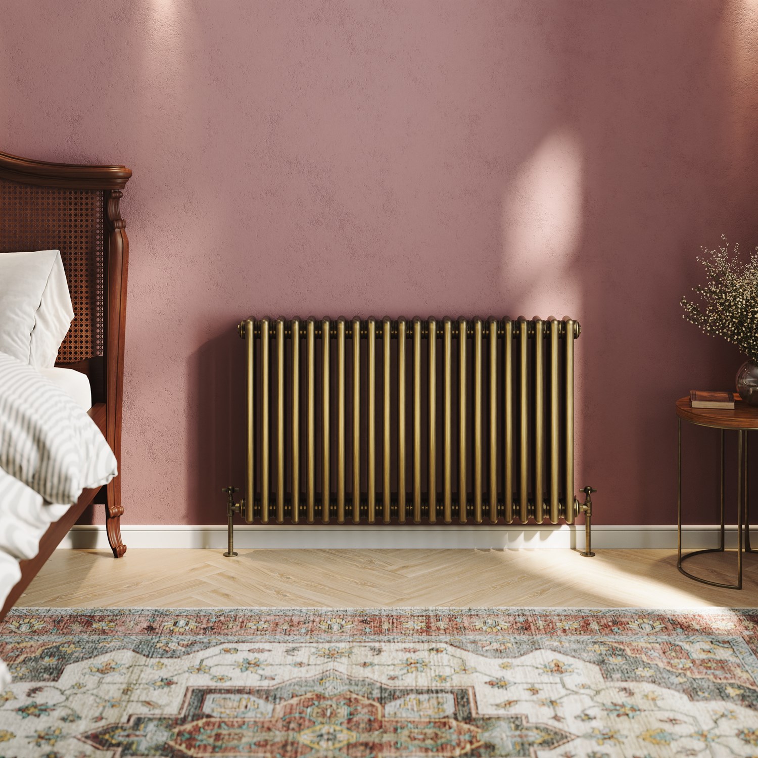 Ardleigh Antique Brass Horizontal Column Radiator