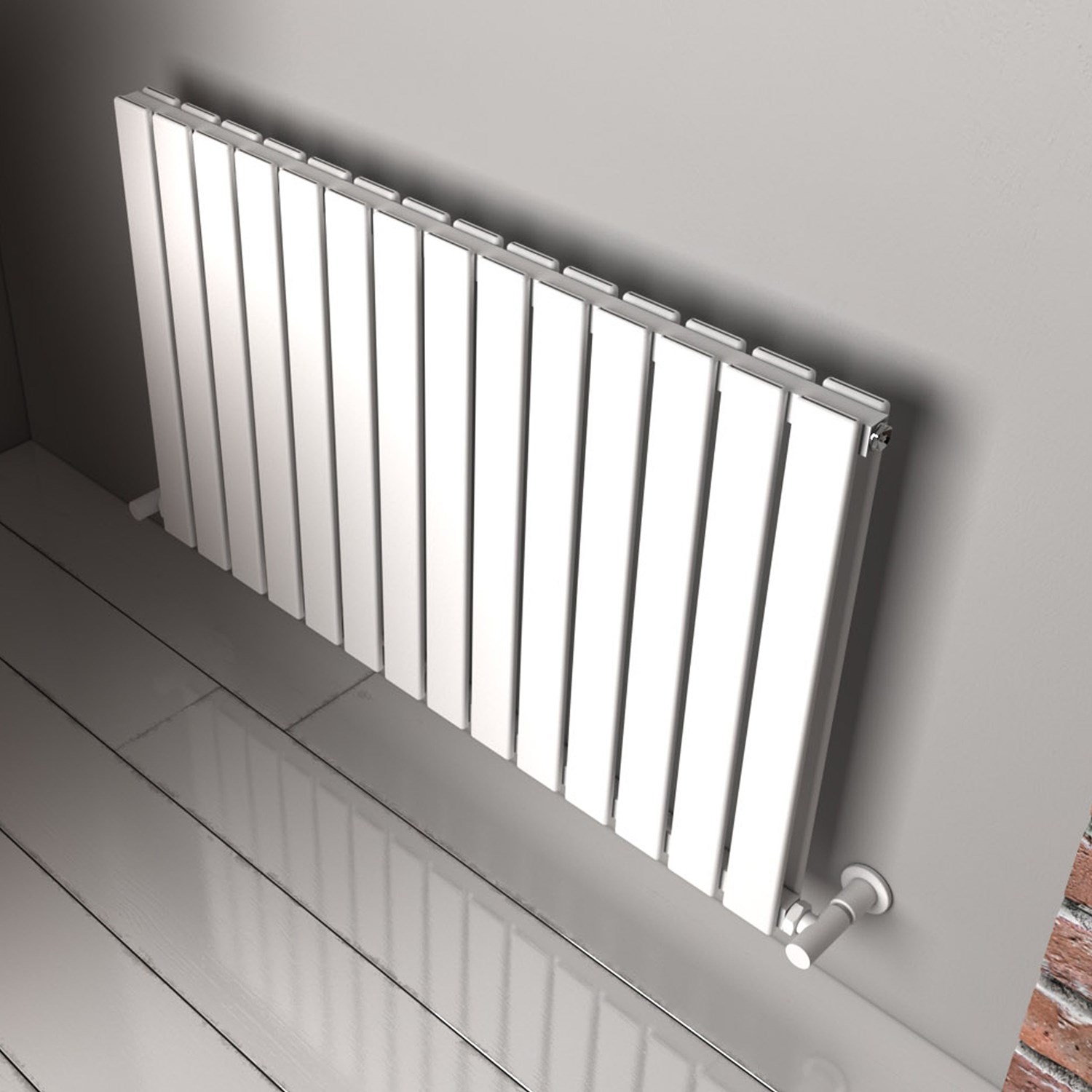 Plata Double Panel Horizontal Aluminium Radiator
