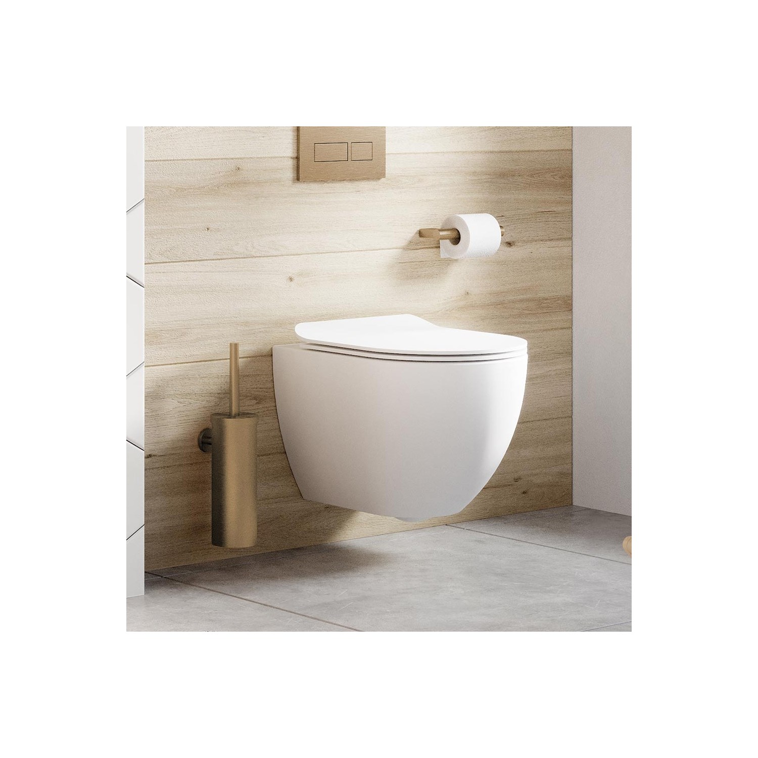 Crosswater Glide II Wall Hung Rimless Matt White Toilet & Soft Close Seat