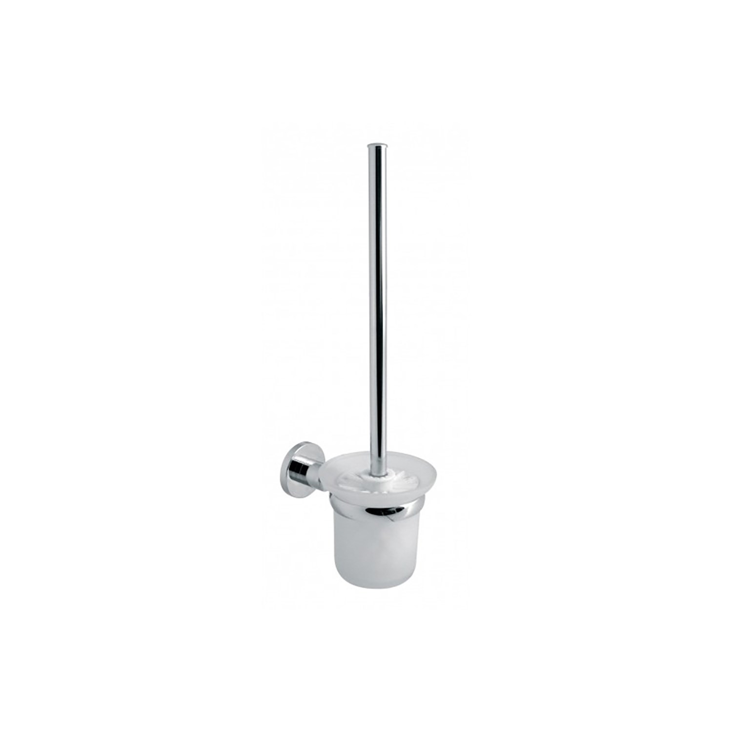 Vado Elements Toilet Brush and Frosted Glass Holder