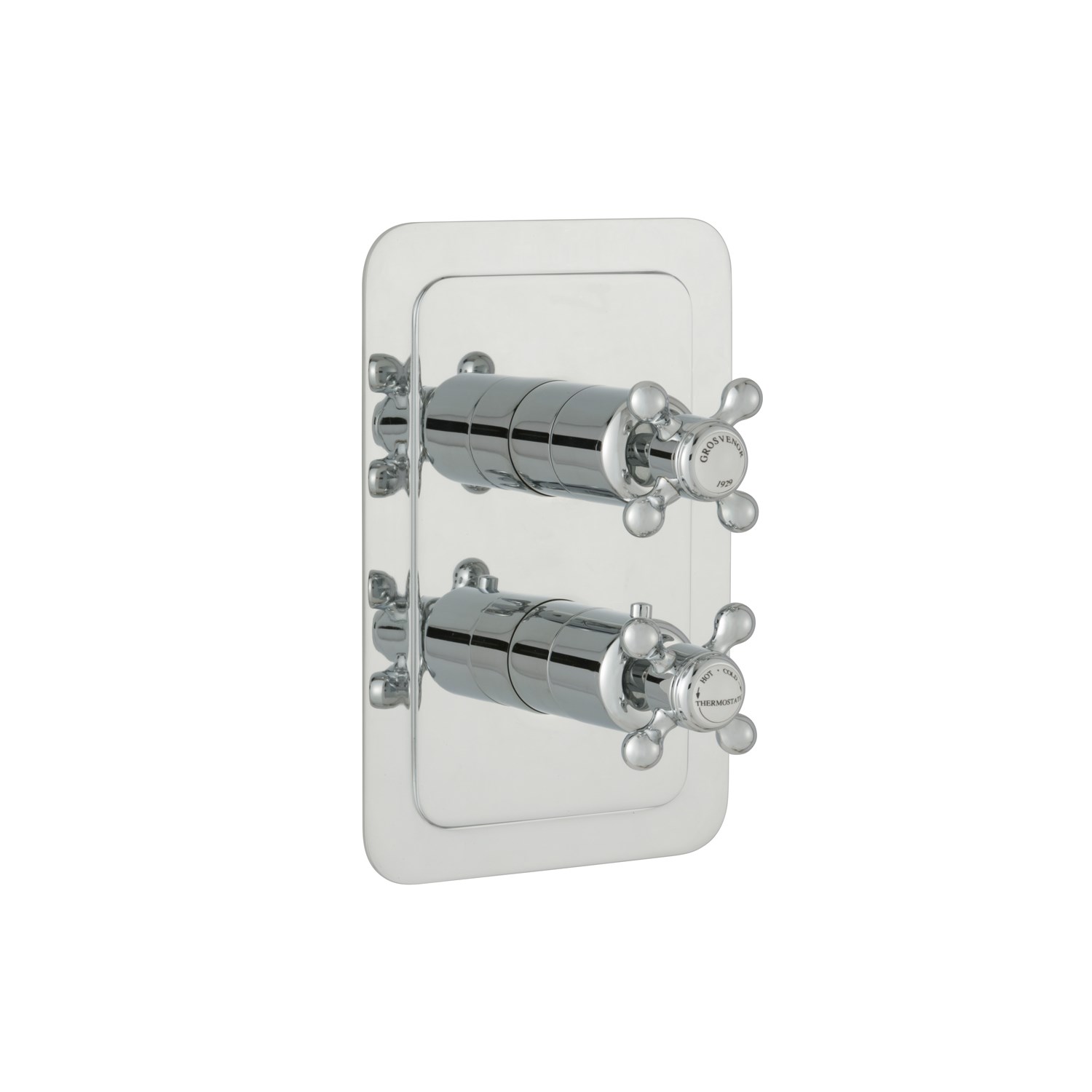 JTP Grosvenor Cross Vertical Concealed 2 Outlet Shower Valve