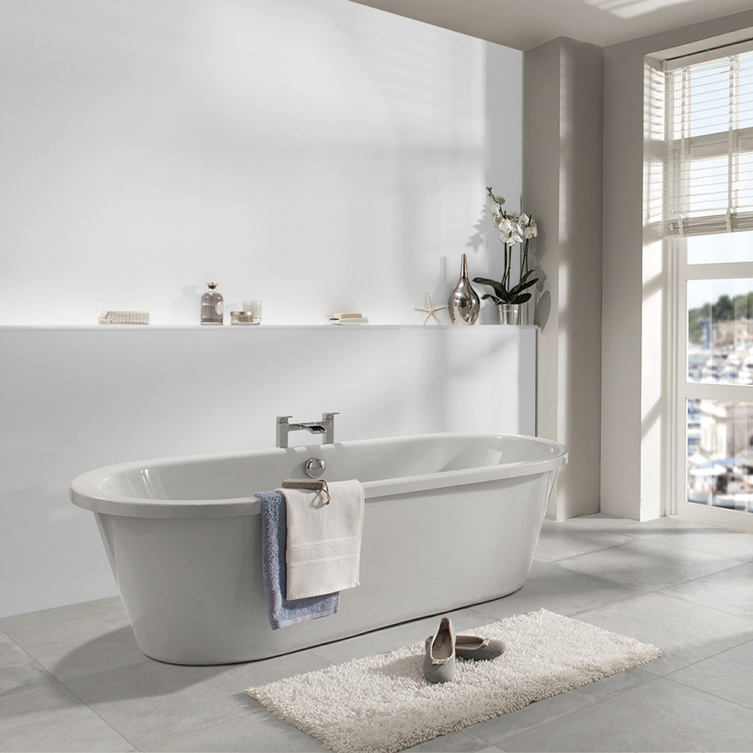 Showerwall White Gloss Laminate Bathroom Wall Panel