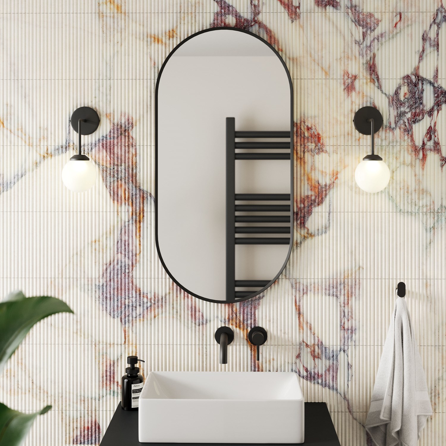 Billy Oval Framed Mirror 500 x 1000mm