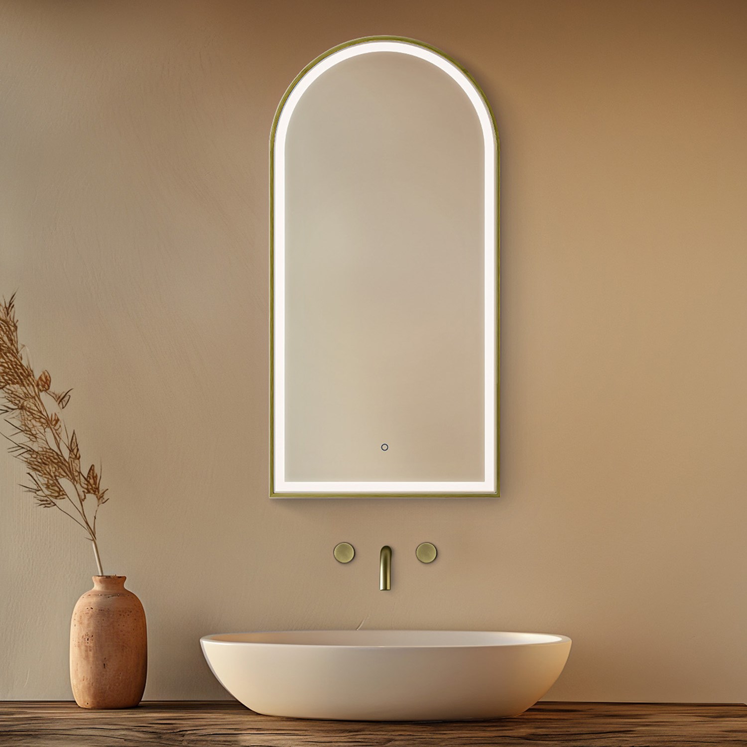 Lomax Light Arched LED Illuminated Mirror Demister Pad