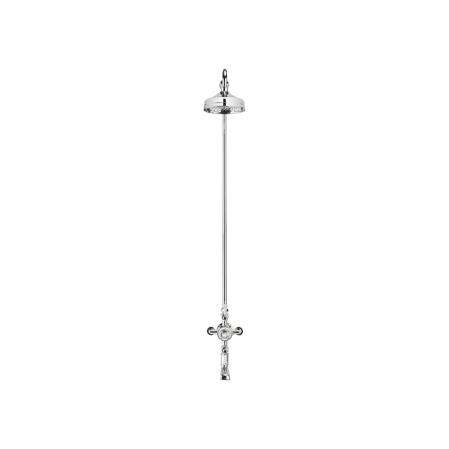 Crosswater Belgravia Exposed Thermostatic Bath Shower Valve with Fixed Shower Head and