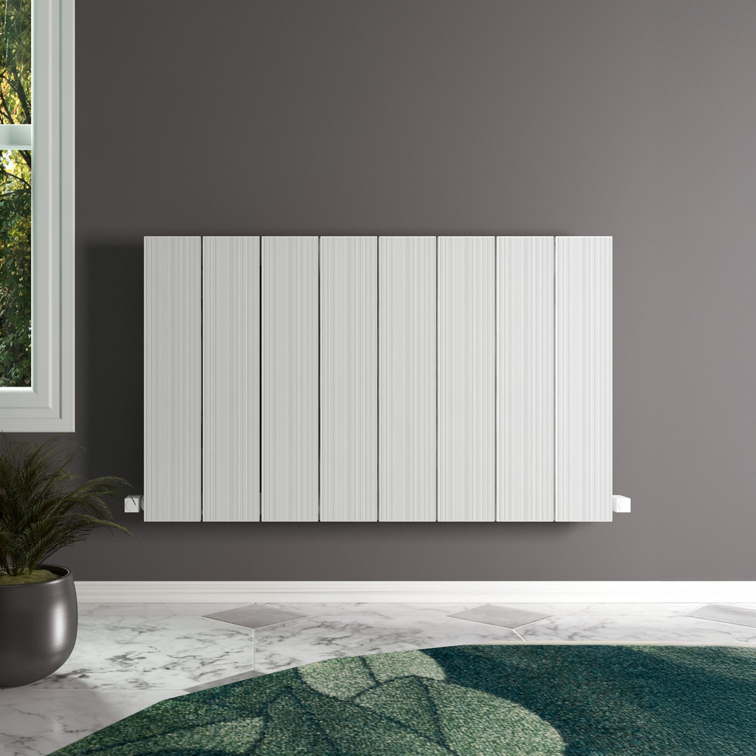 Elvino Horizontal Aluminium Radiator