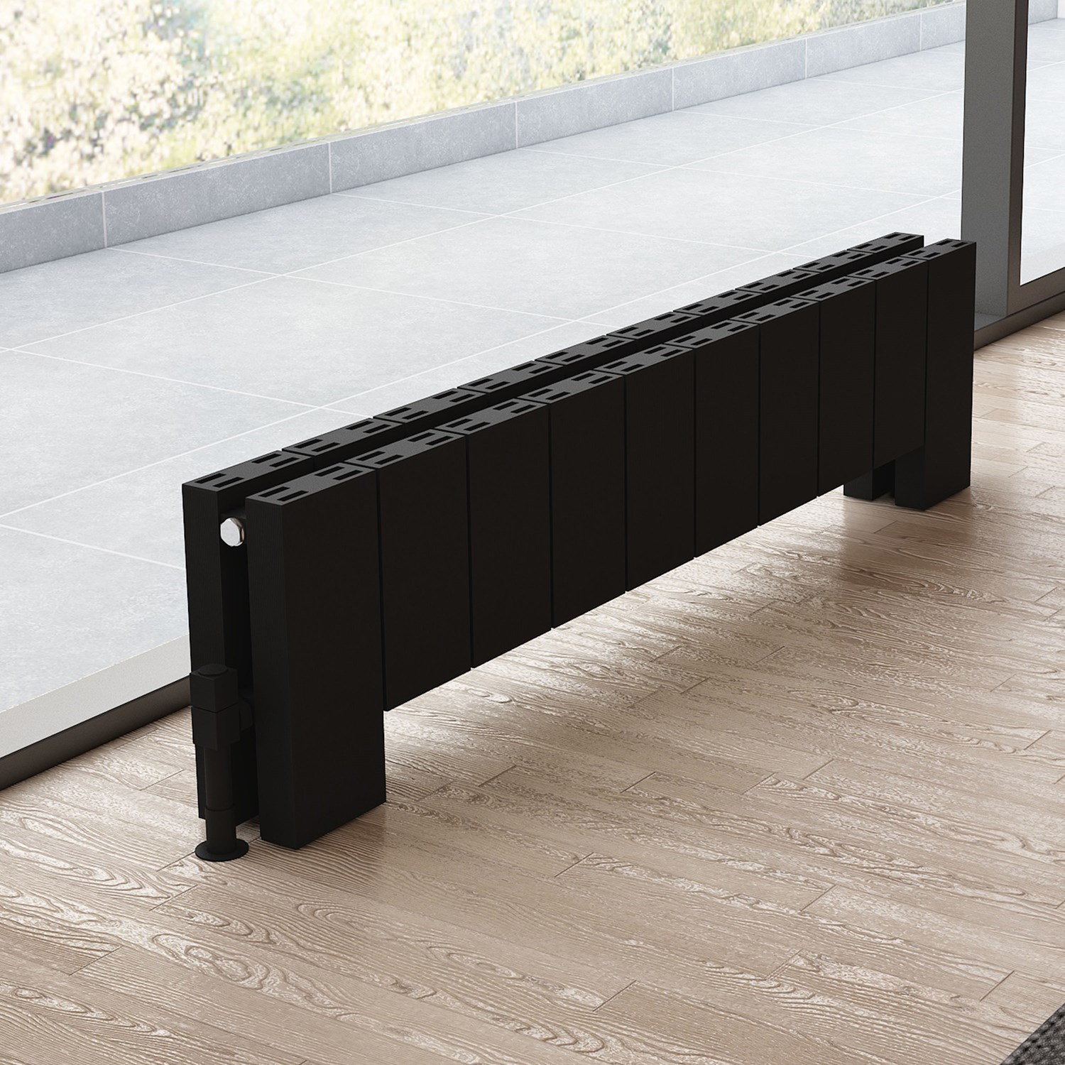 Elvino Floorstanding Panel Designer Aluminium Radiator