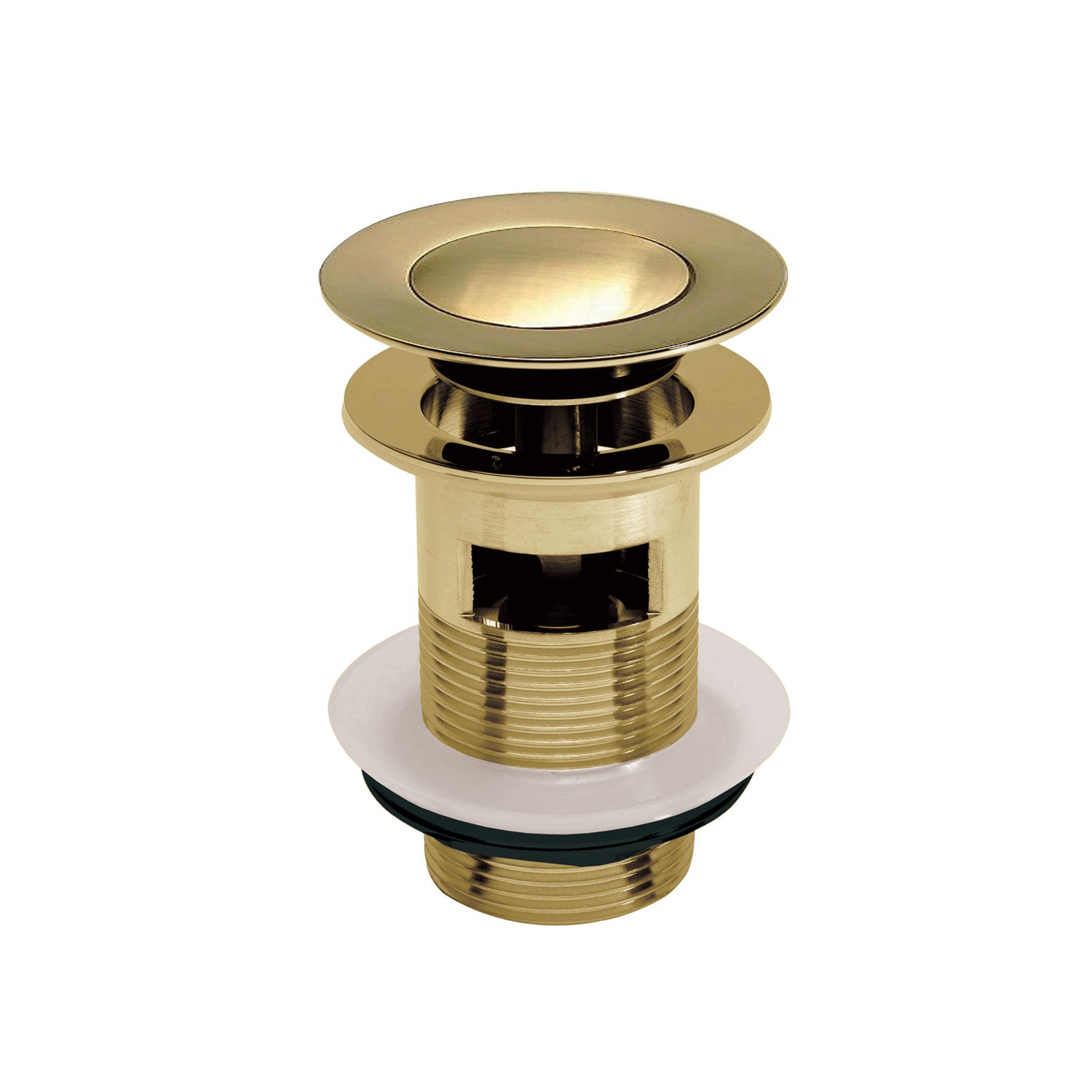 & Beatrice Brushed Brass Slotted Clicker Basin Waste