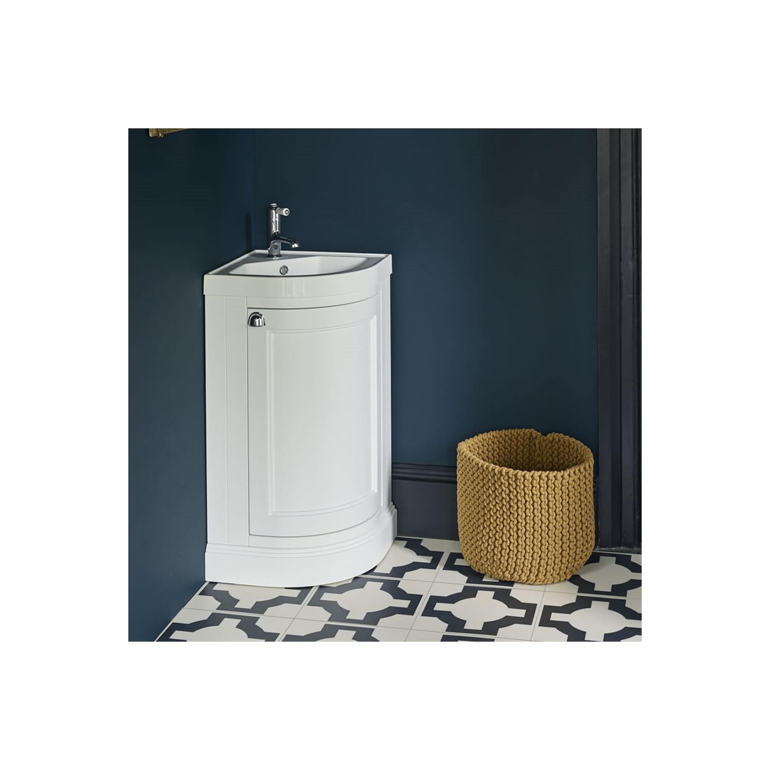 Burlington Freestanding Corner Cloakroom Vanity Unit