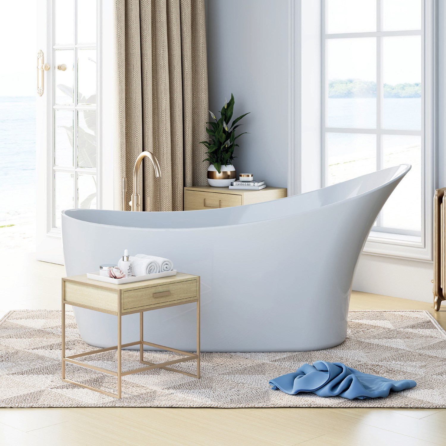 Vincent Alexander Portobello Freestanding Bath - 1720 x 730mm