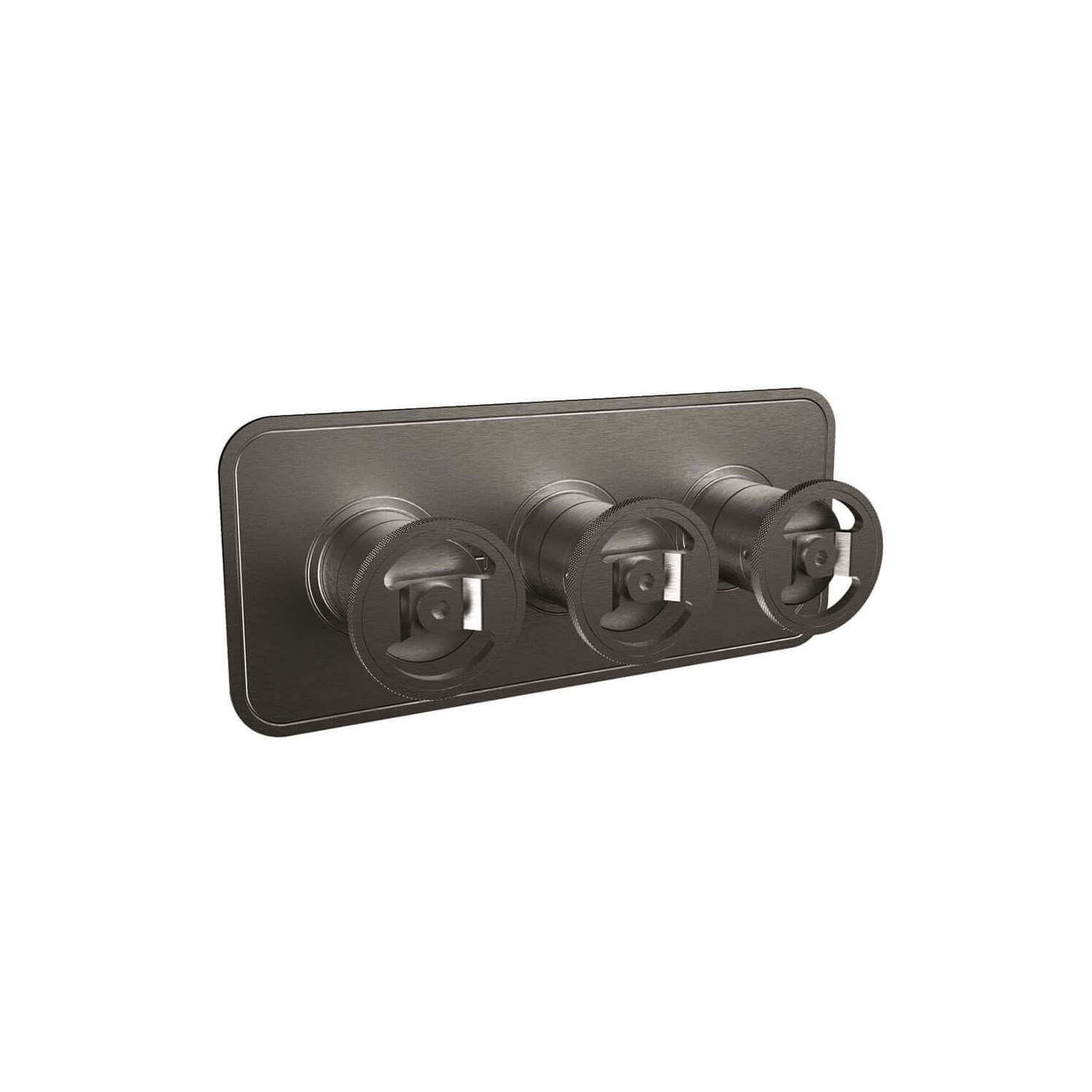 Crosswater Union 3 Outlet Landscape Concealed Thermostatic Shower Valve with Wheels -