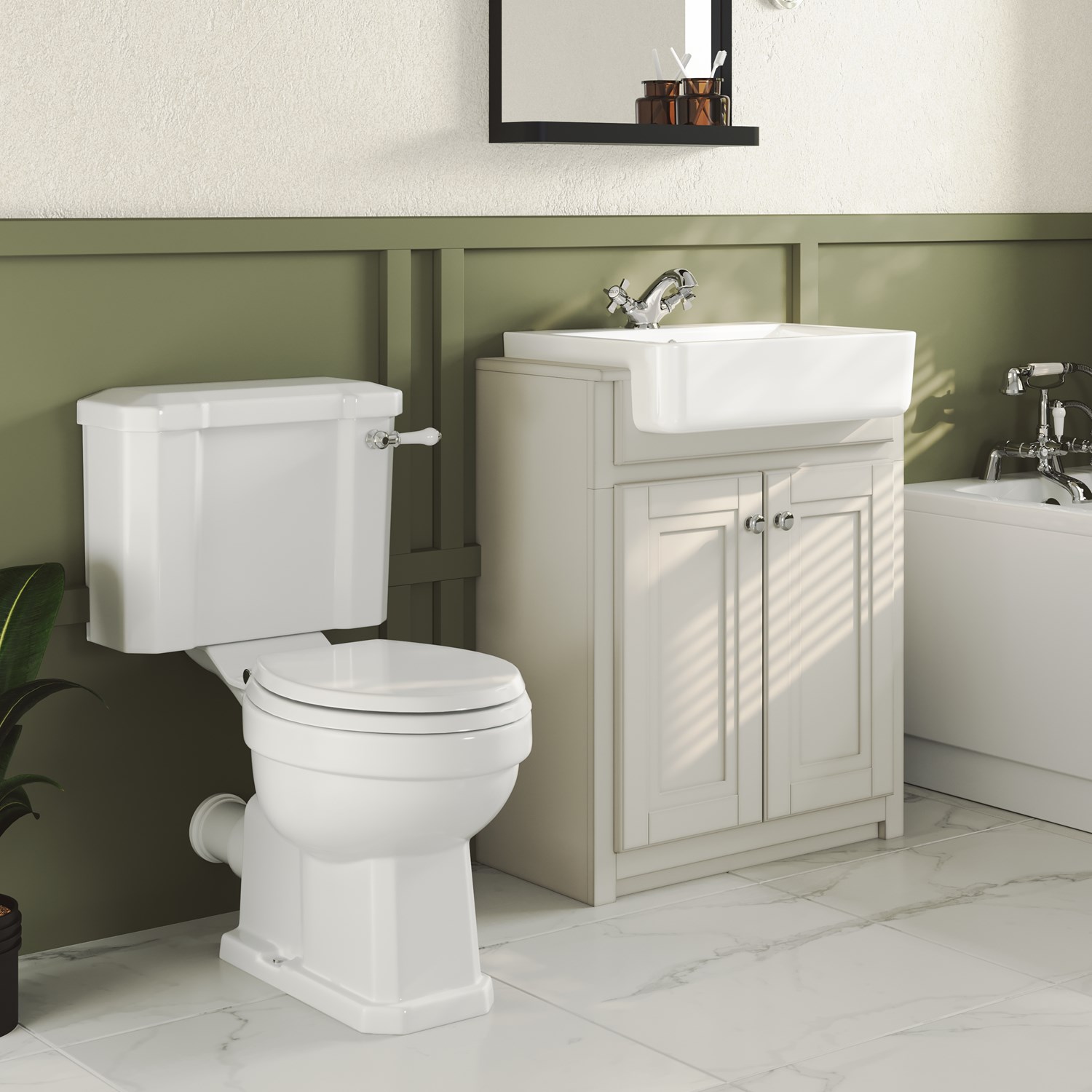 & Darcy Traditional Toilet & Vanity Unit Bathroom Suite