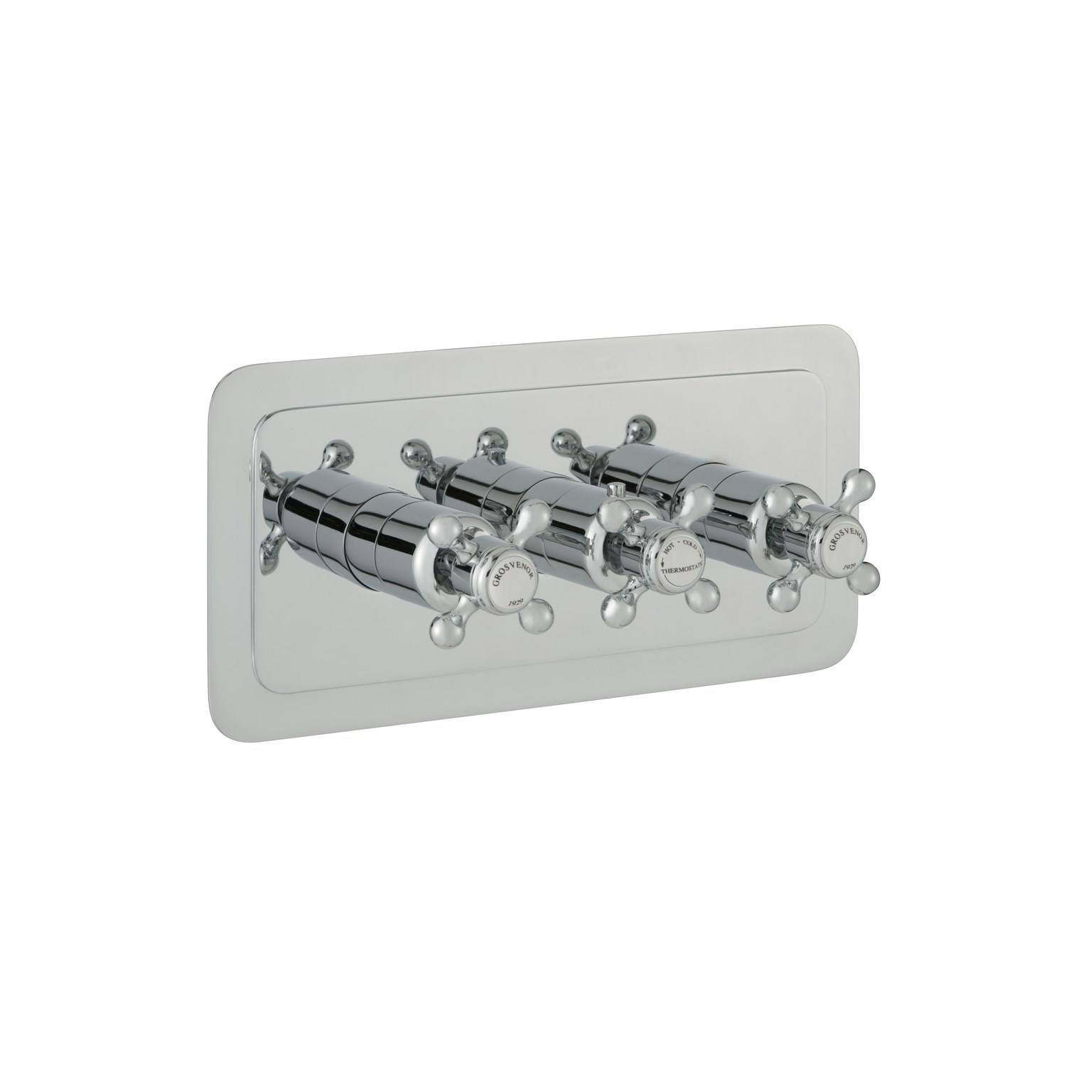 JTP Grosvenor Cross Horizontal Concealed 2 Outlet Shower Valve