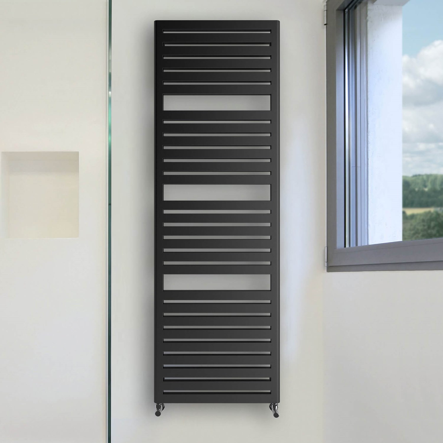 Terma Salisbury Metallic Black Heated Towel Rail