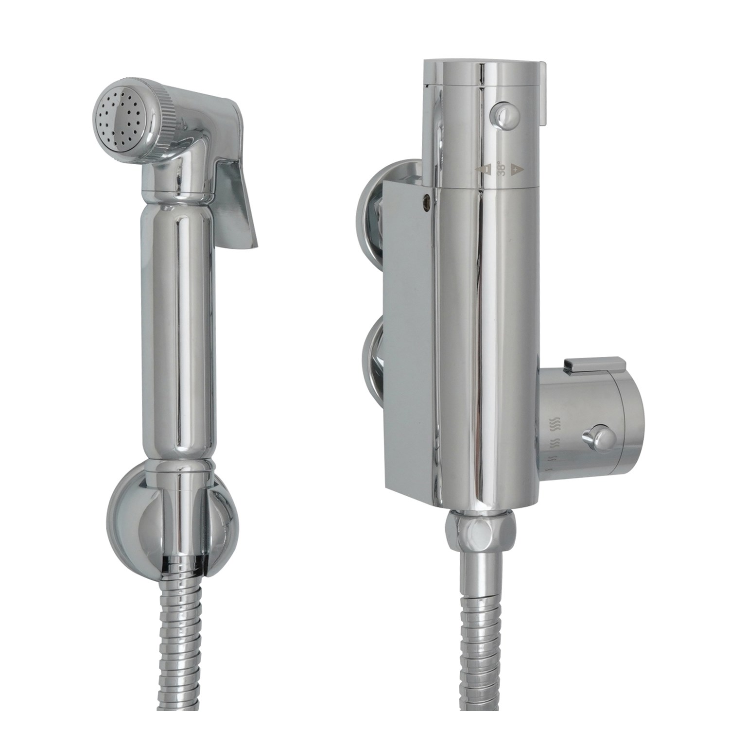 VOS Douche Kit Thermostatic Valve Chrome