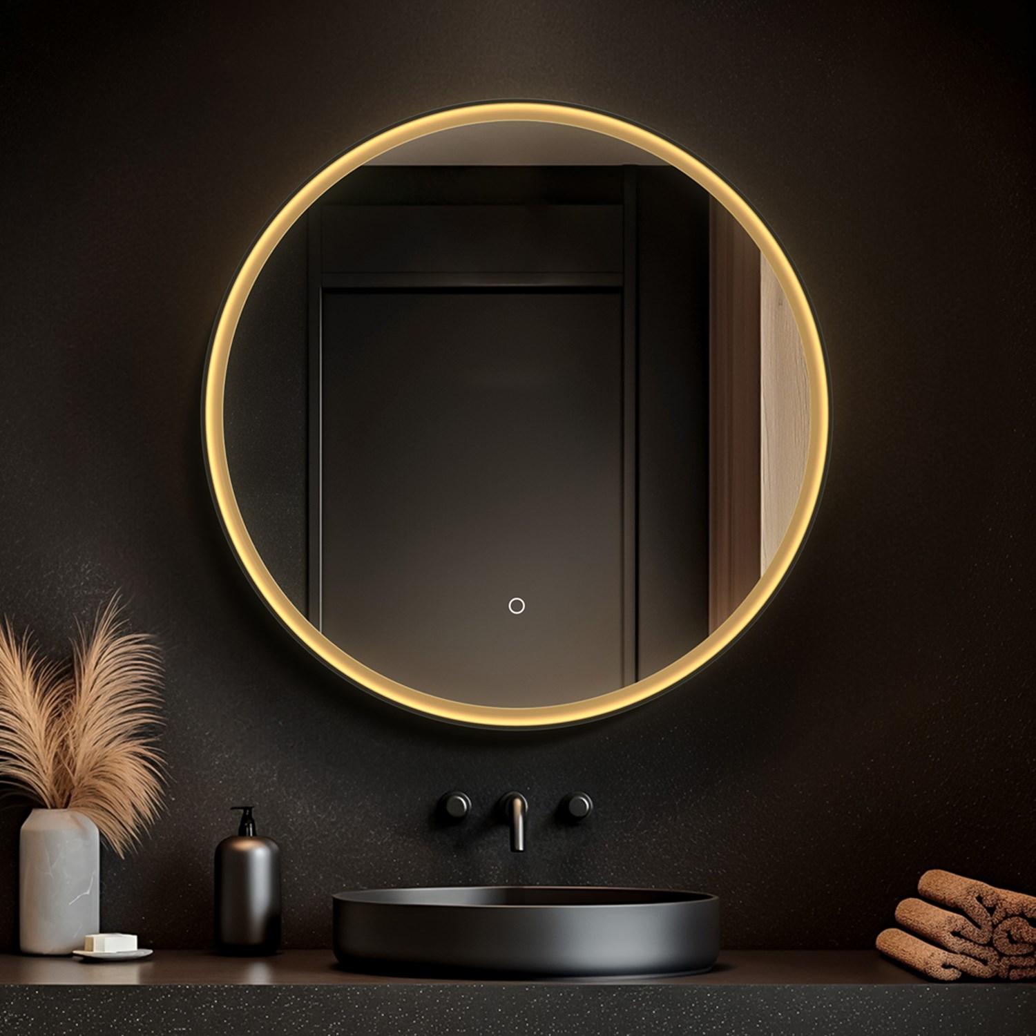 Luxor Gold & Illuminated LED Mirror Demister Pad 800mm
