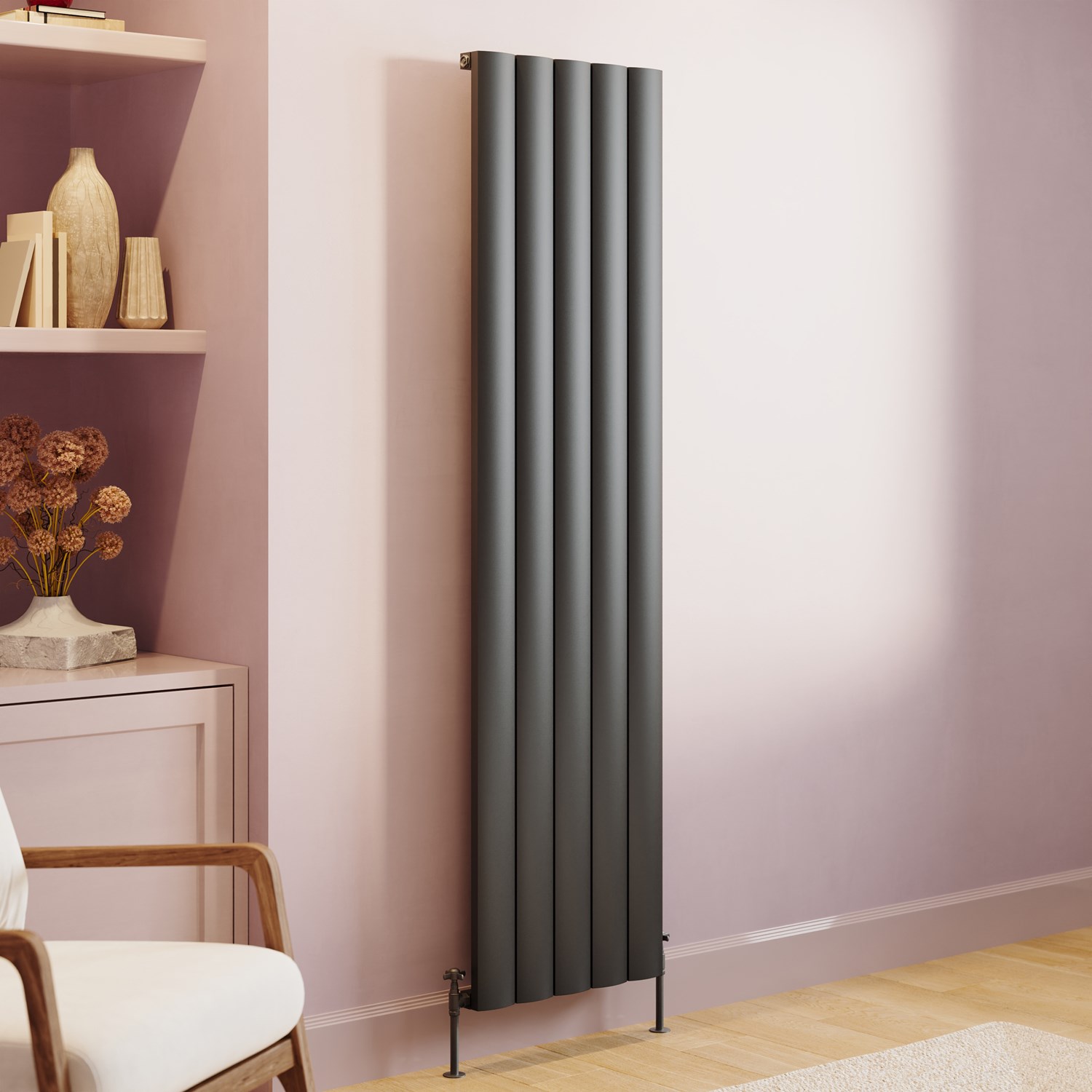 Toasty Forma Anthracite Vertical Aluminium Radiator