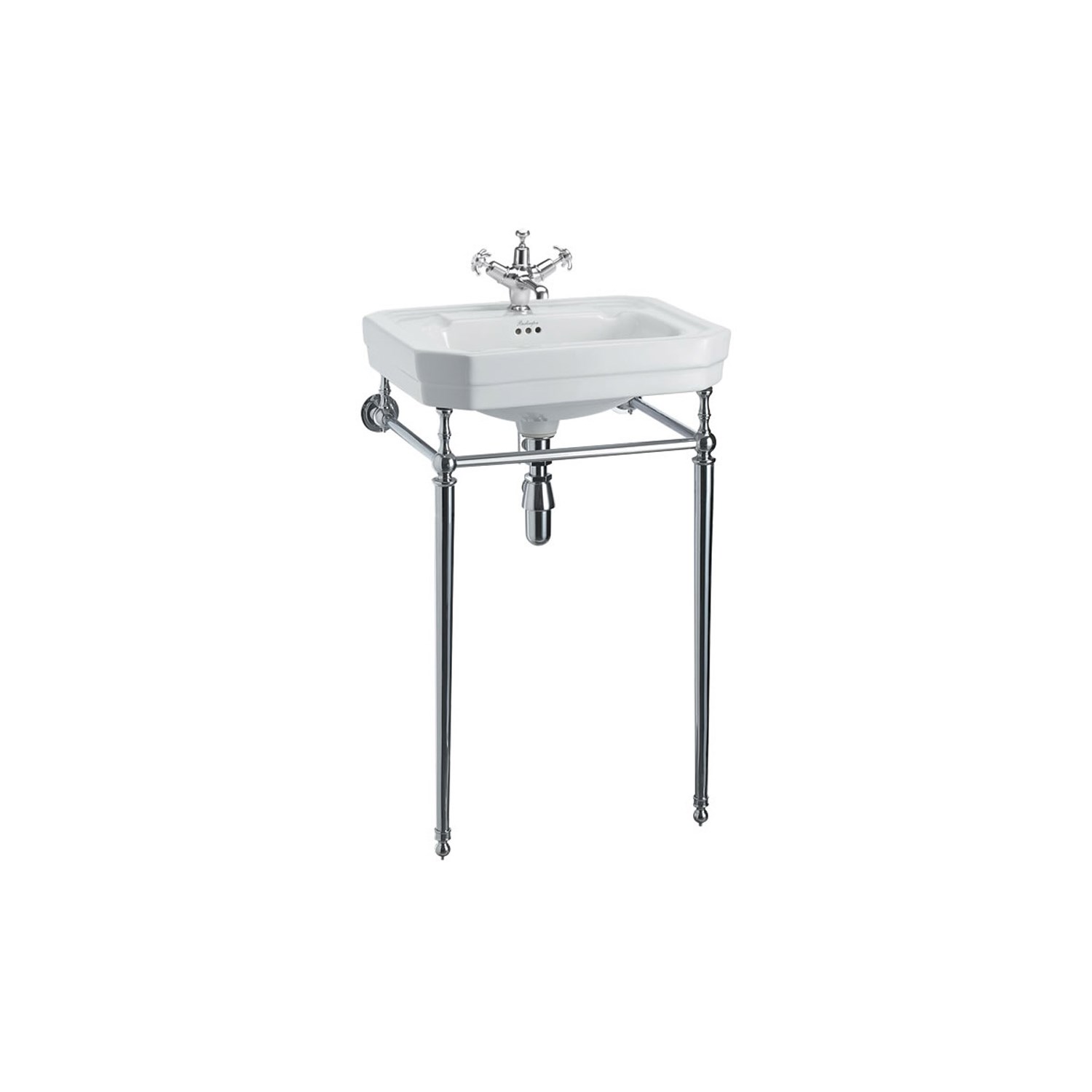 Burlington Victorian 56cm Basin with Chrome Basin Stand