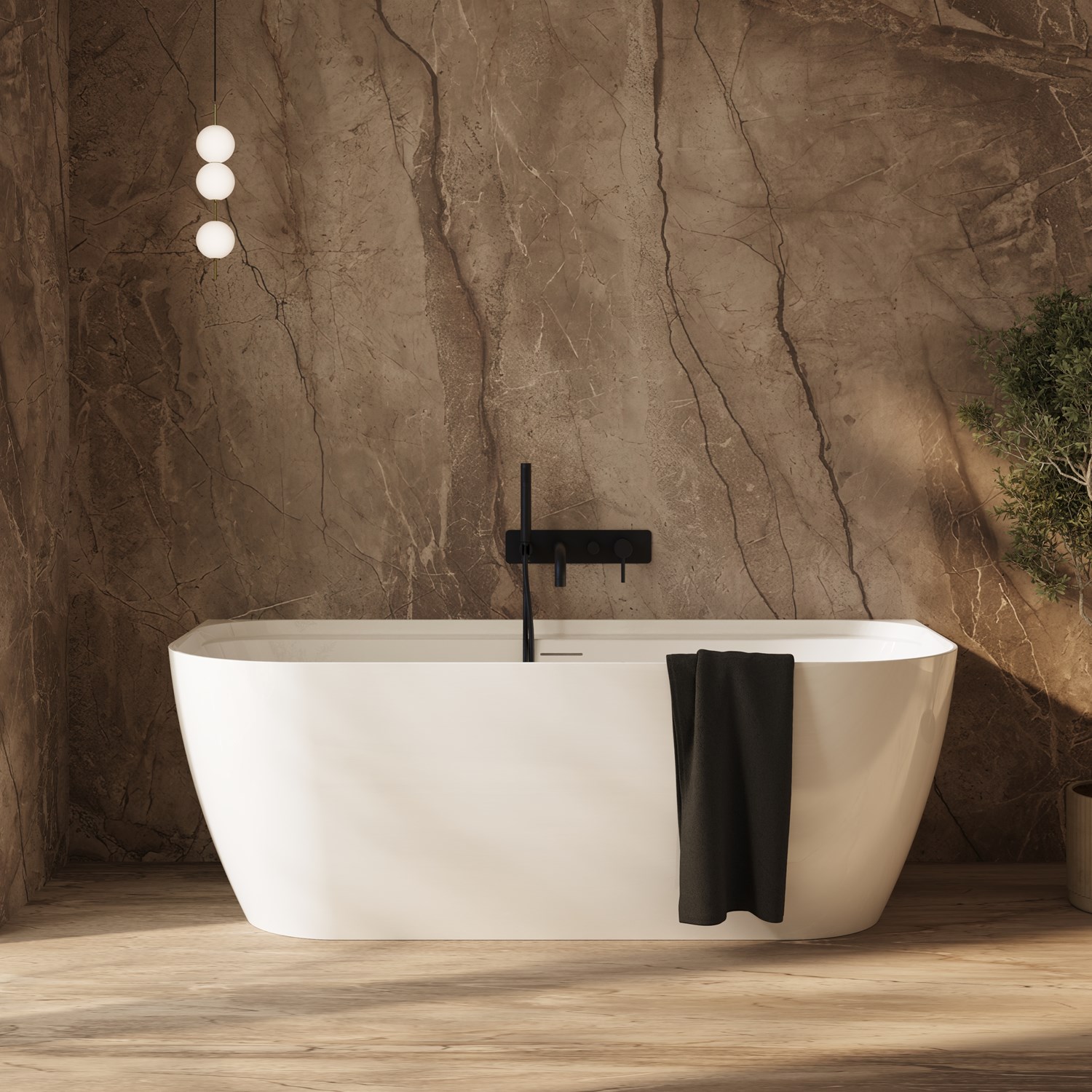 Dune Back To Wall Acrylic Bath - 1700 x 800mm