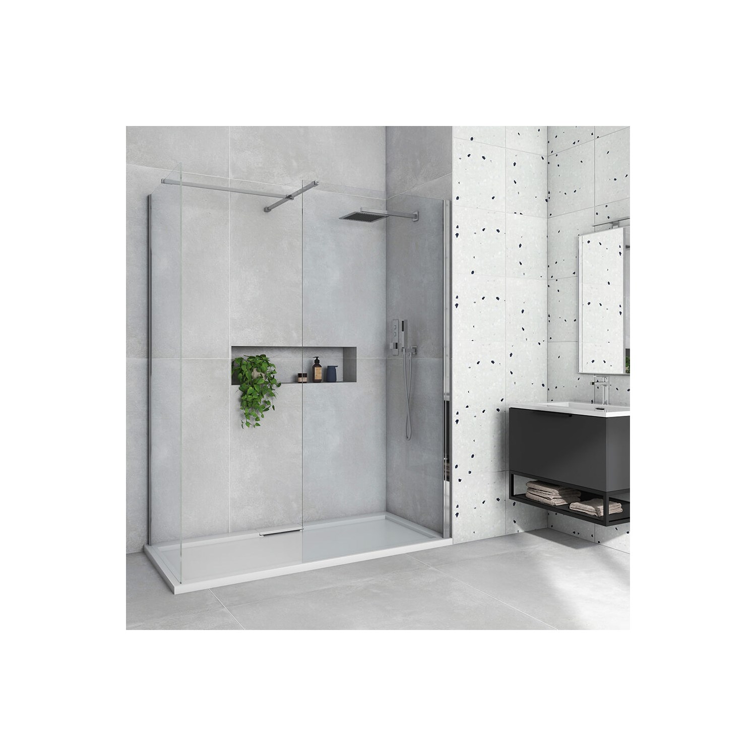 Harbour i8 8mm 2m Tall Easy Clean Wetroom 2 Panel Pack | Drench