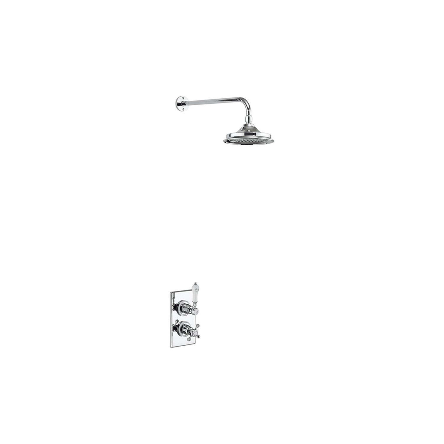 Burlington Trent Concealed Thermostatic Shower Kit with Fixed Airburst Shower Head