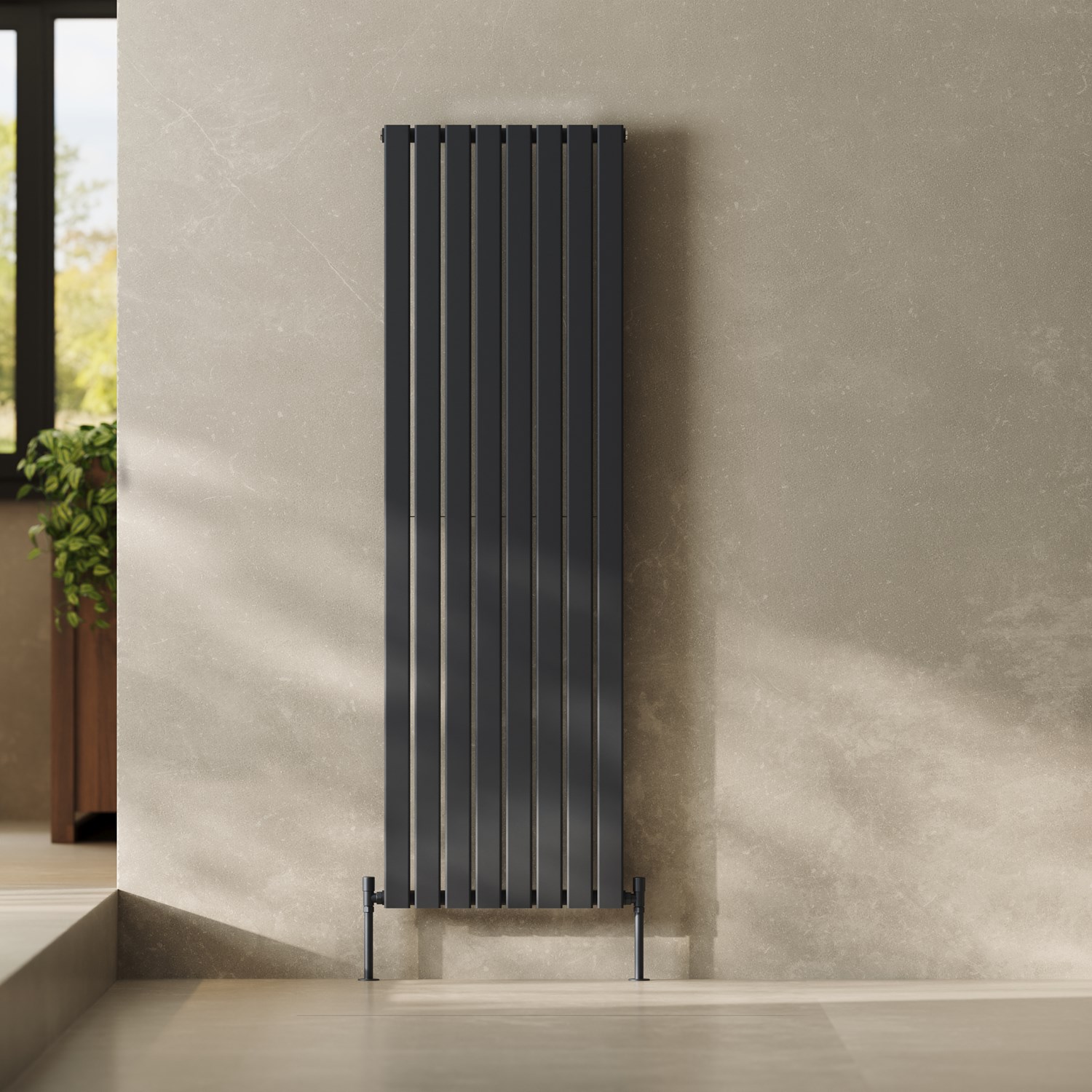 Toasty Radiance Anthracite Flat Panel Vertical Radiator