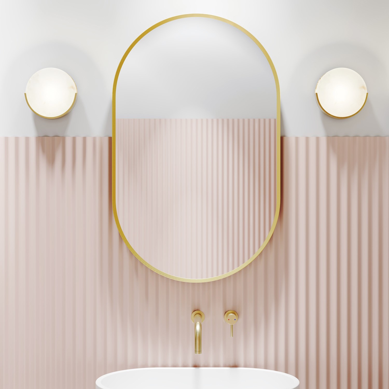 Billy Oval Framed Mirror 500 x 800mm