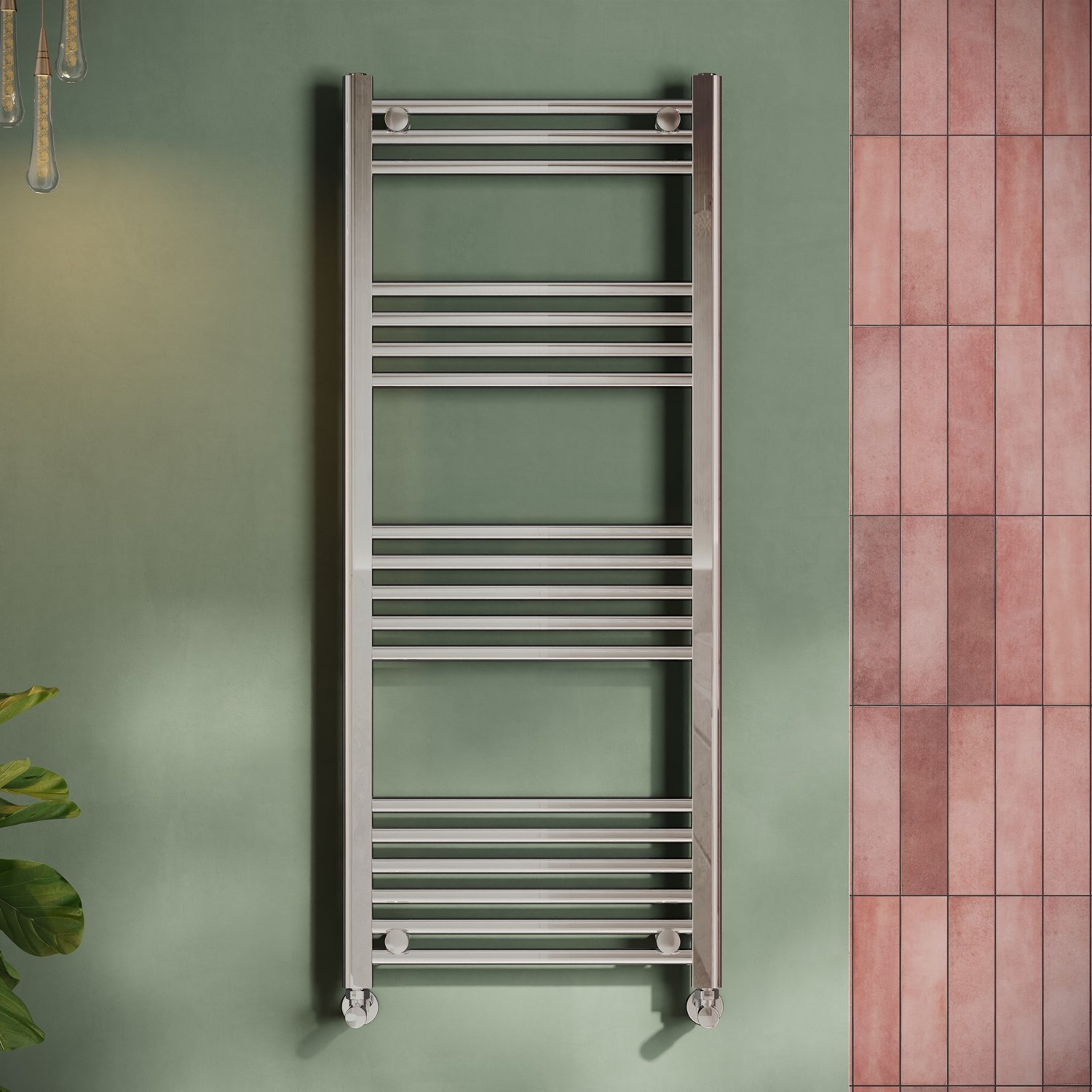 Toasty Glow Chrome 22mm Heated Ladder Towel Rail