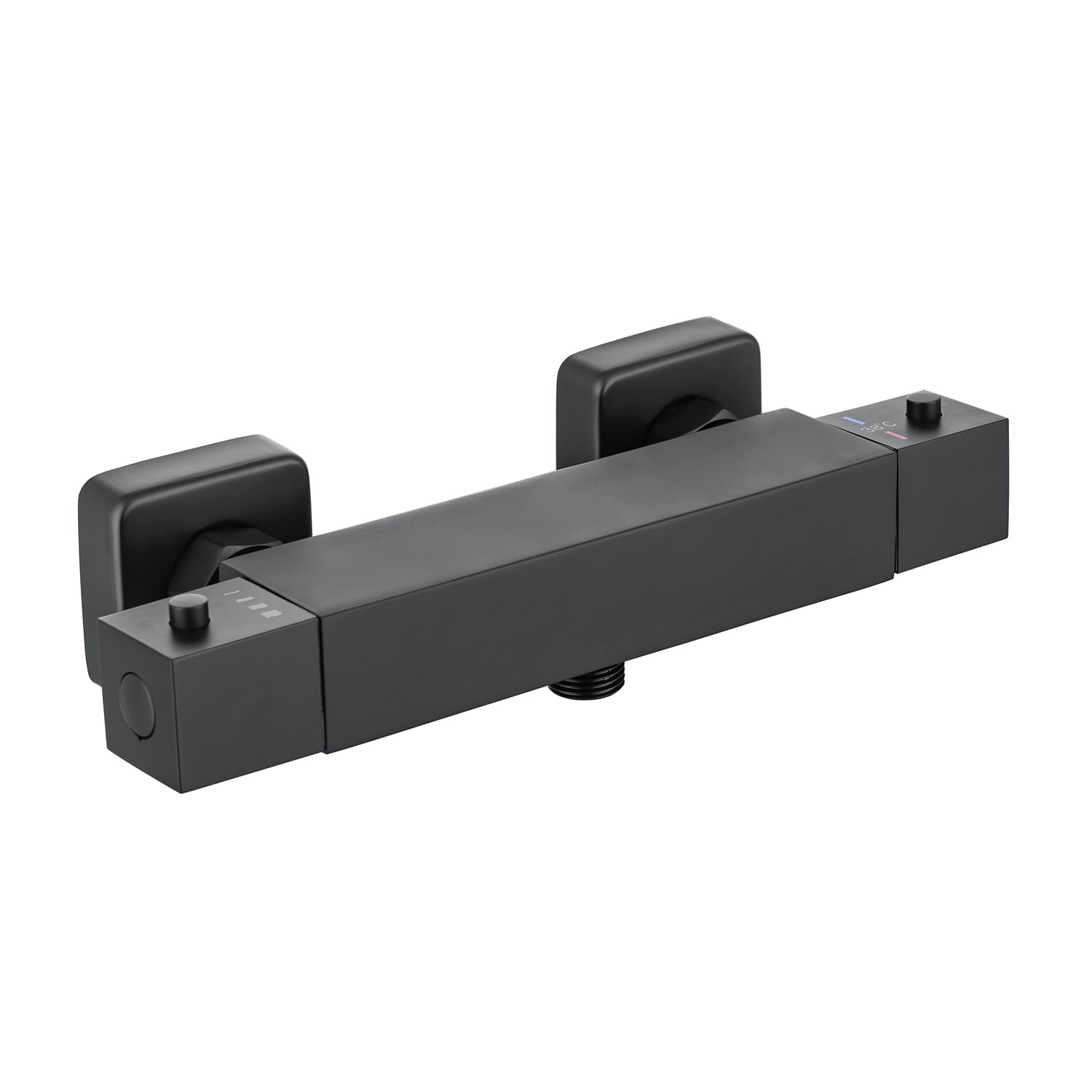 Harbour Status Thermostatic Bar Shower Valve - Matt Black