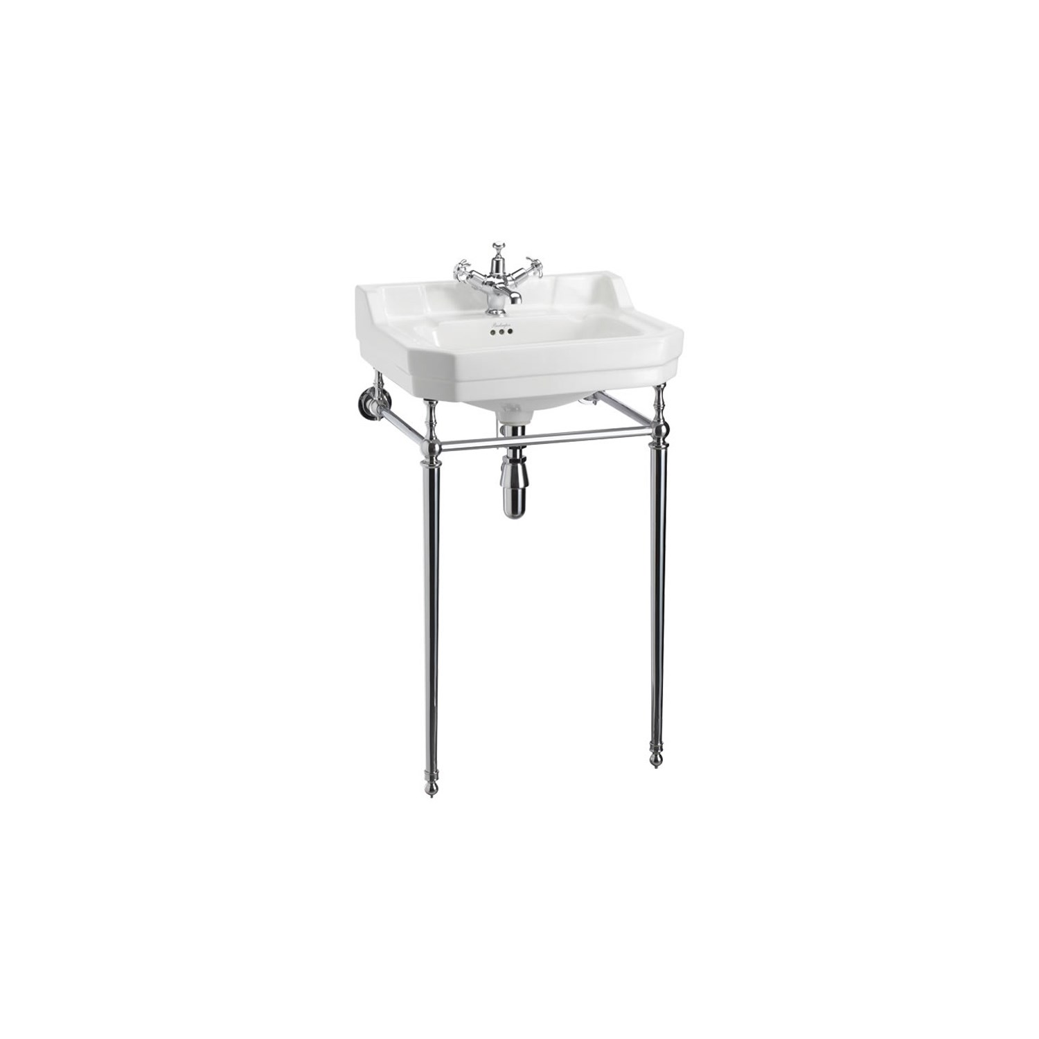 Burlington Edwardian 56cm Basin & Chrome Basin Stand