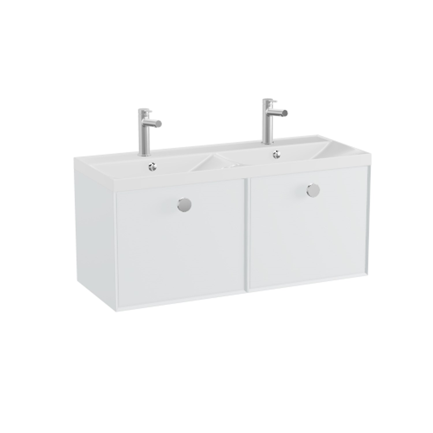 Vado Safari 1000mm Wall Hung Vanity Unit & Double Basin