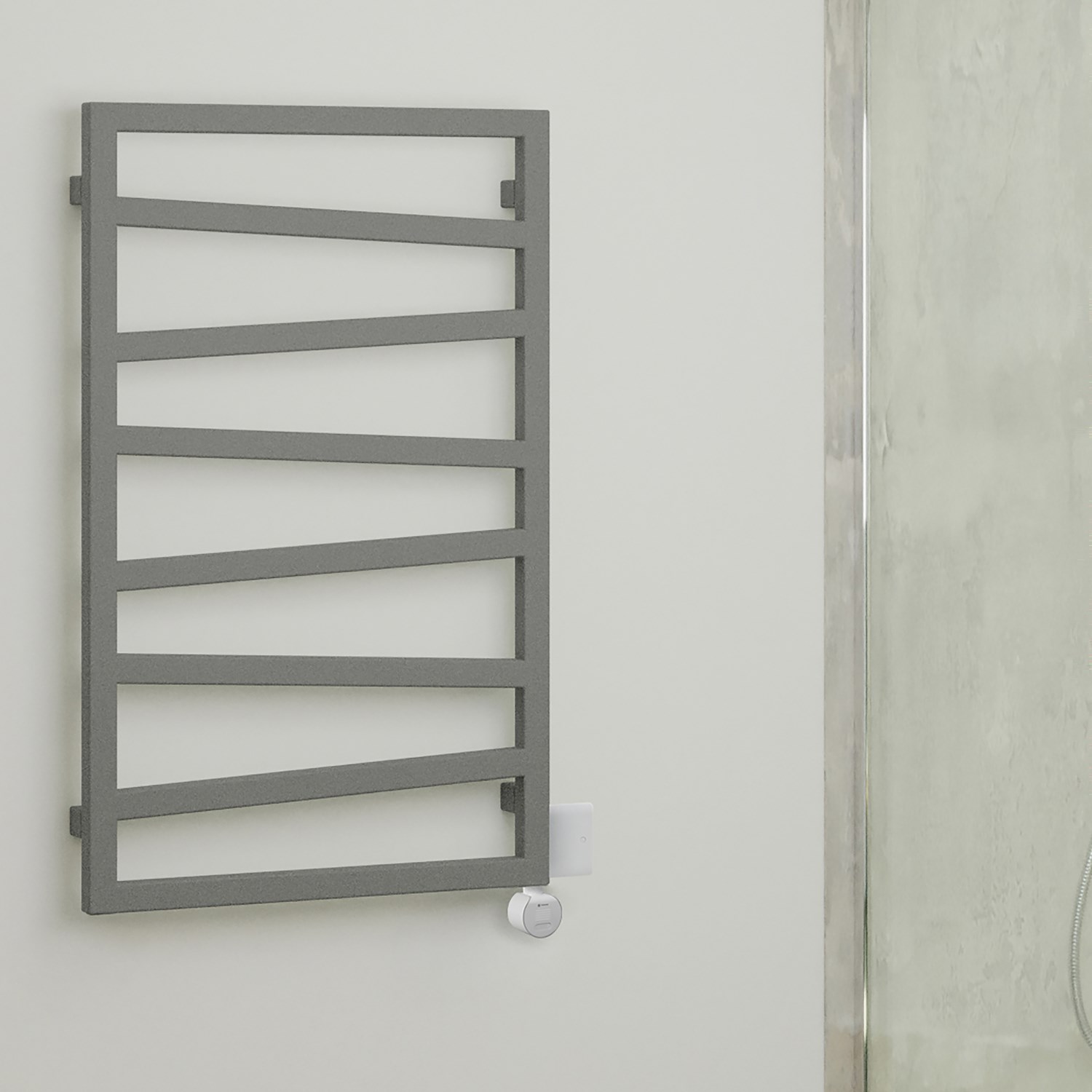 Peper Rail Terma Zig Zag Electric Heated Towel Rail with Wi-Fi Controlled VEO ...