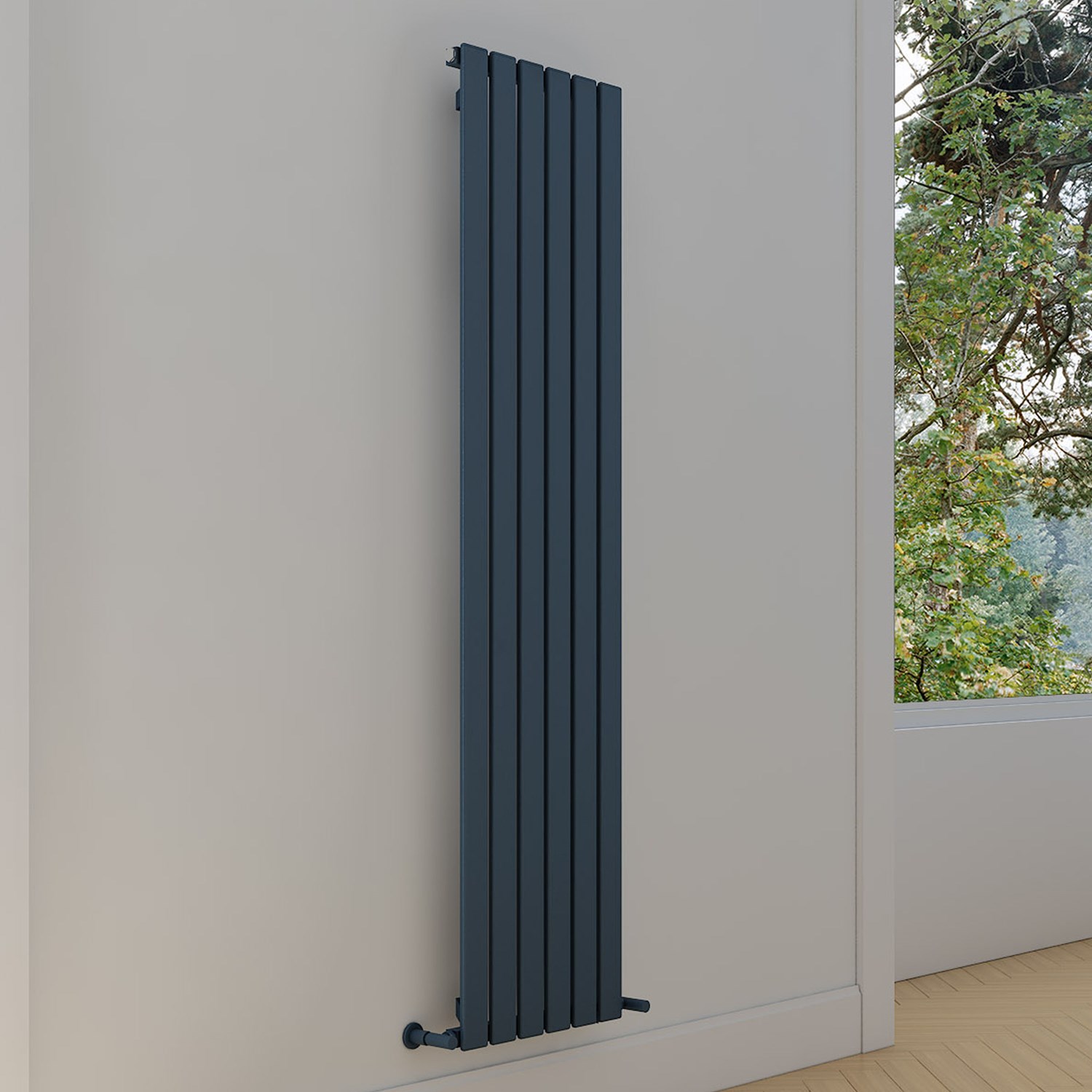 Plata Single Panel Vertical Aluminium Radiator