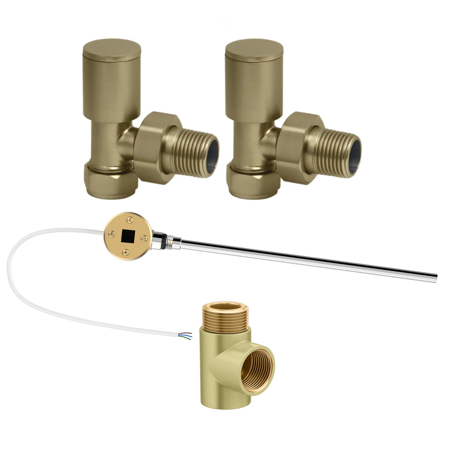 Toasty Brushed Brass Dual Fuel Kit With Digital Element