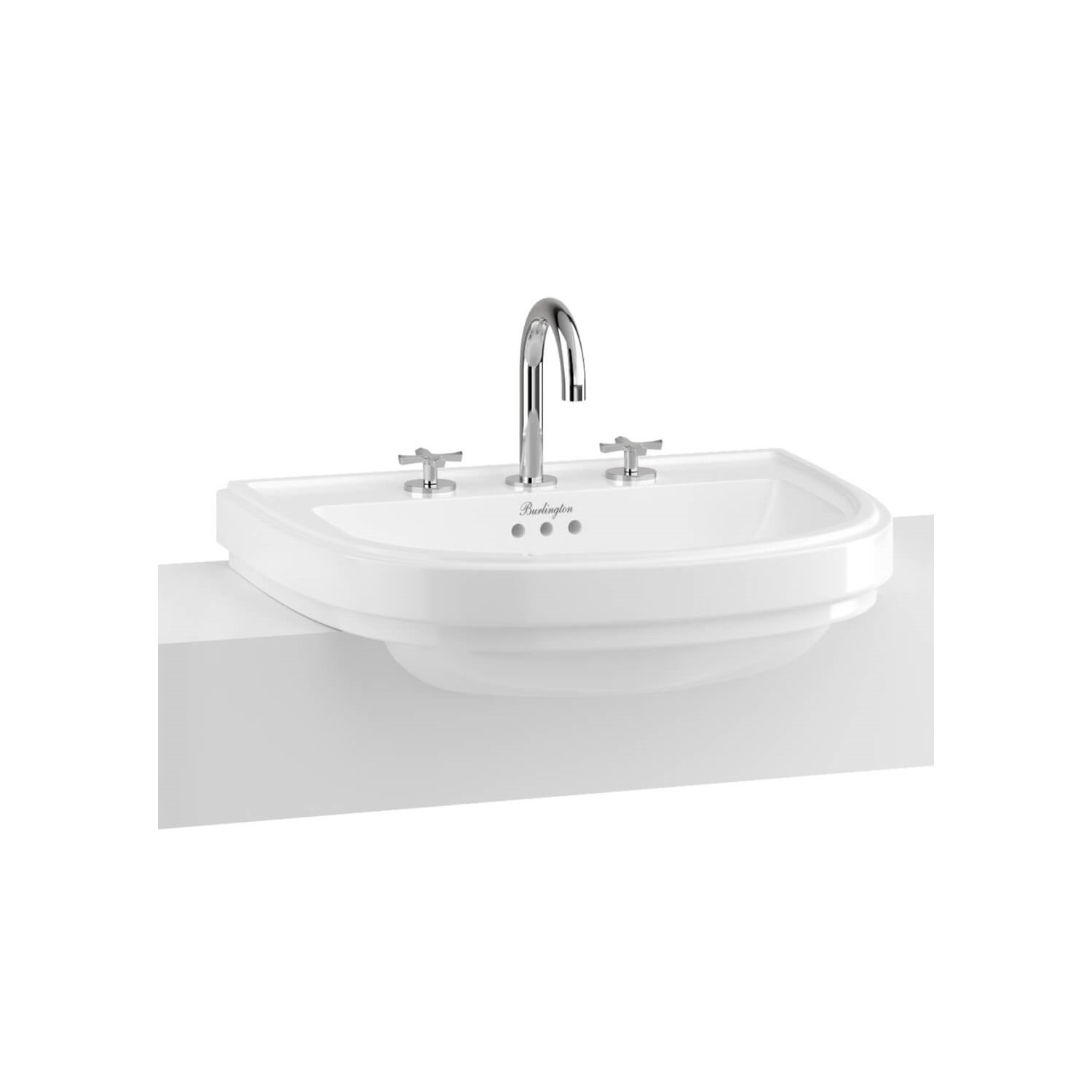 Burlington Riviera 580mm Semi Inset Basin
