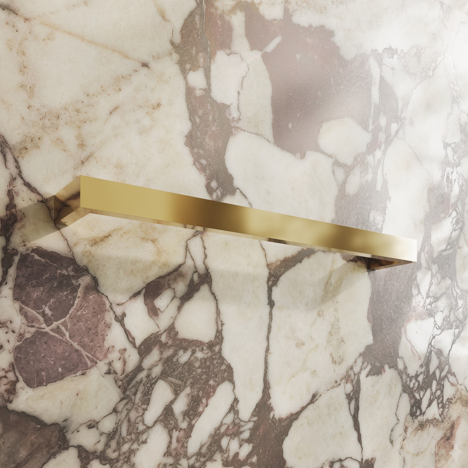 Flare Polished Brass Electric Heated Towel Rail