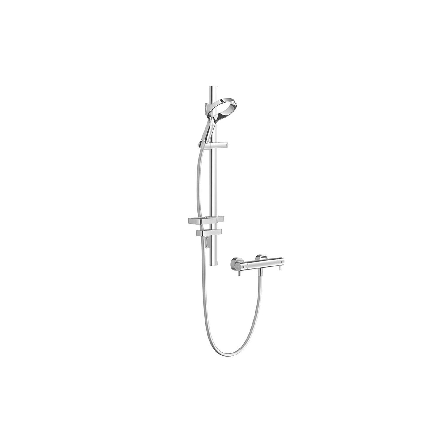 Methven Aurajet Aio Cool to Touch Thermostatic Bar Mixer Shower Kit - Chrome