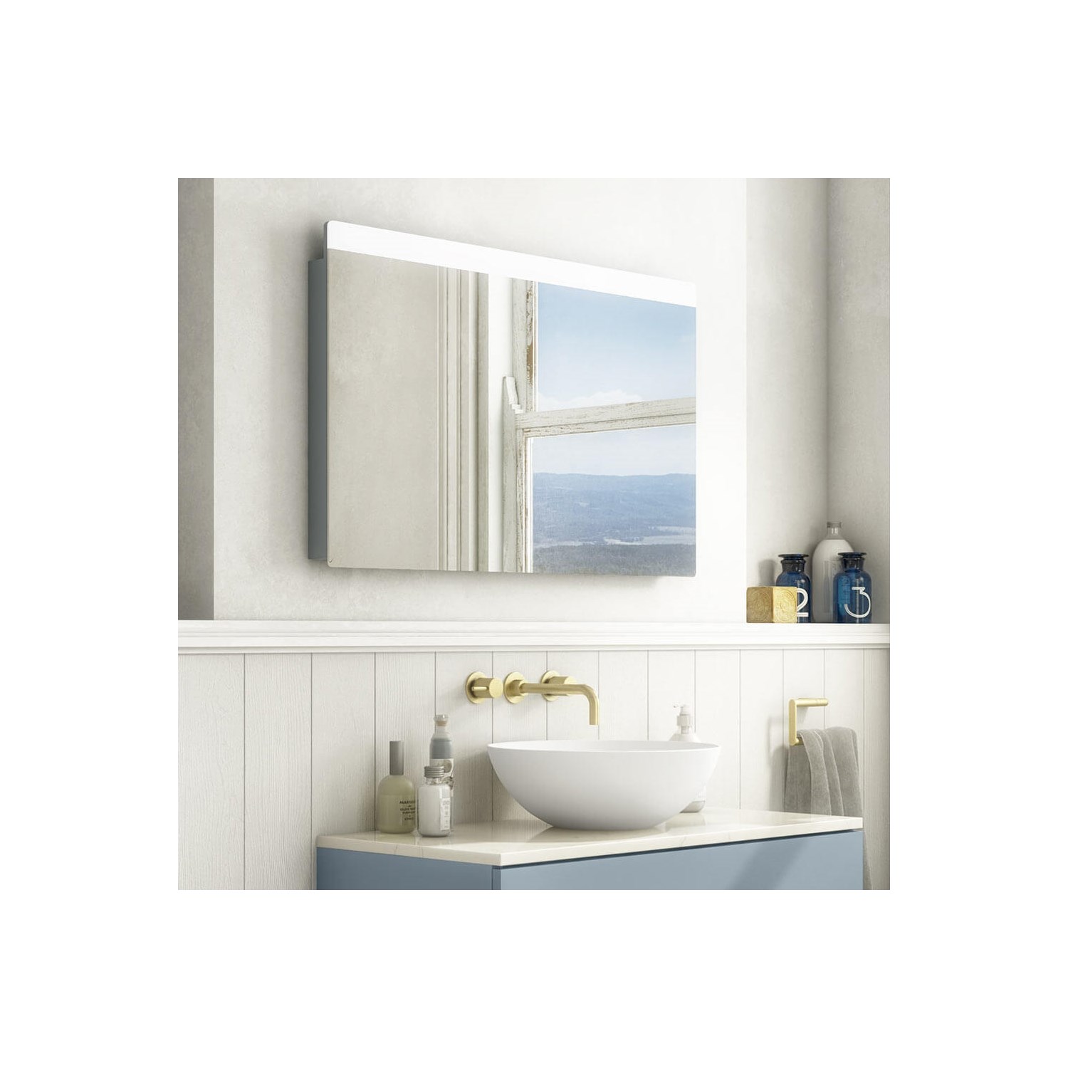 Crosswater Glide II Dimmable Illuminated Mirror with Demister & Colour Change LED's - 500