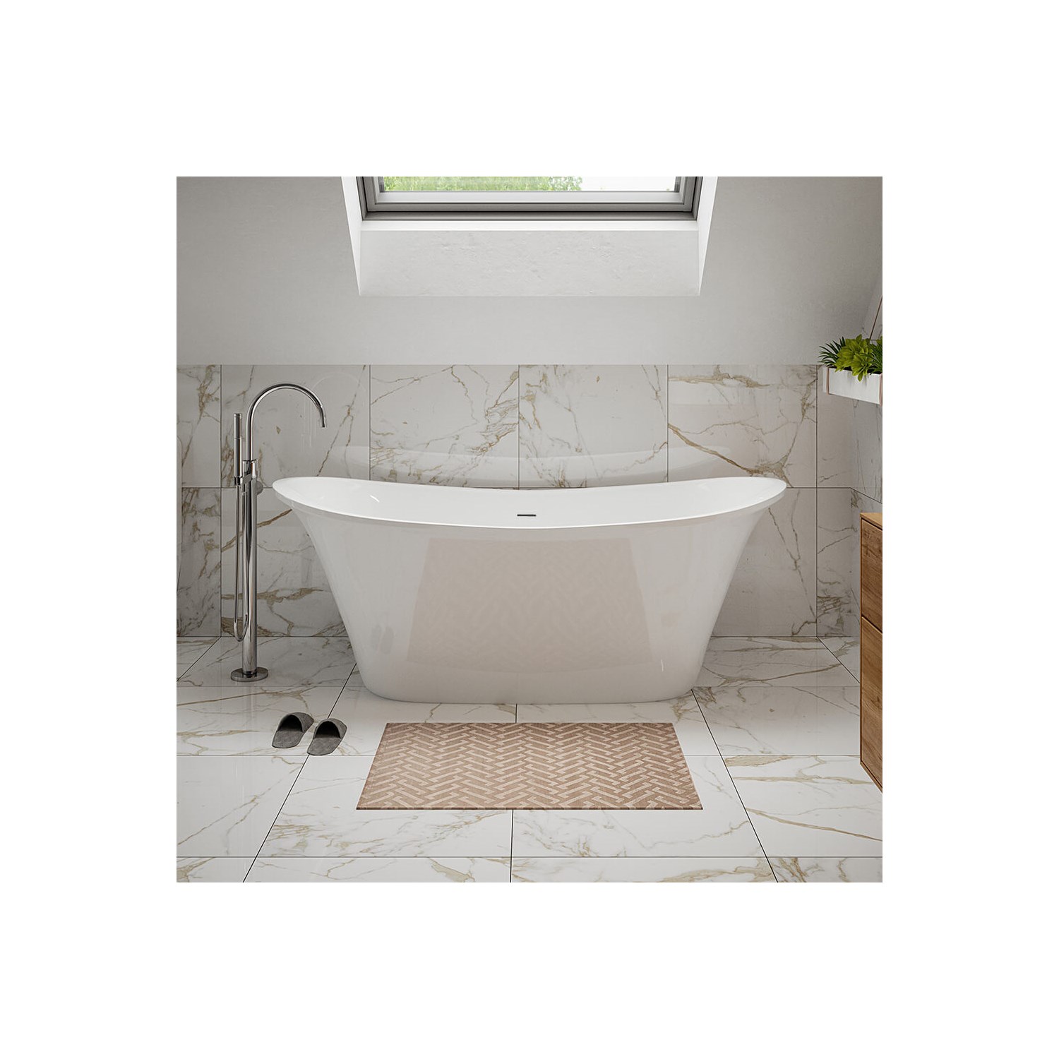Riley Acrylic Freestanding Bath 1680 x 700mm
