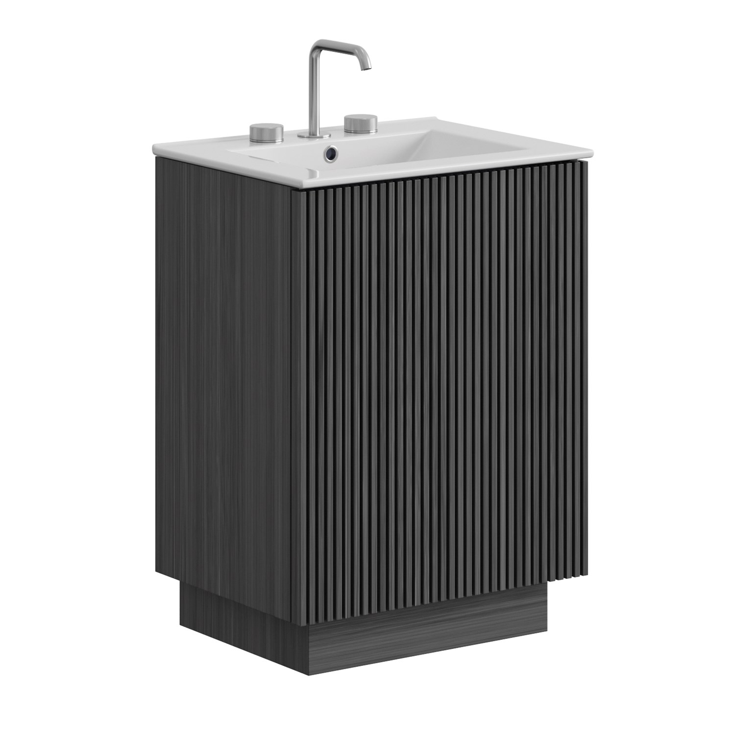 Crosswater Limit 600mm Floorstanding Single Slatted Door Vanity Unit & Basin Options