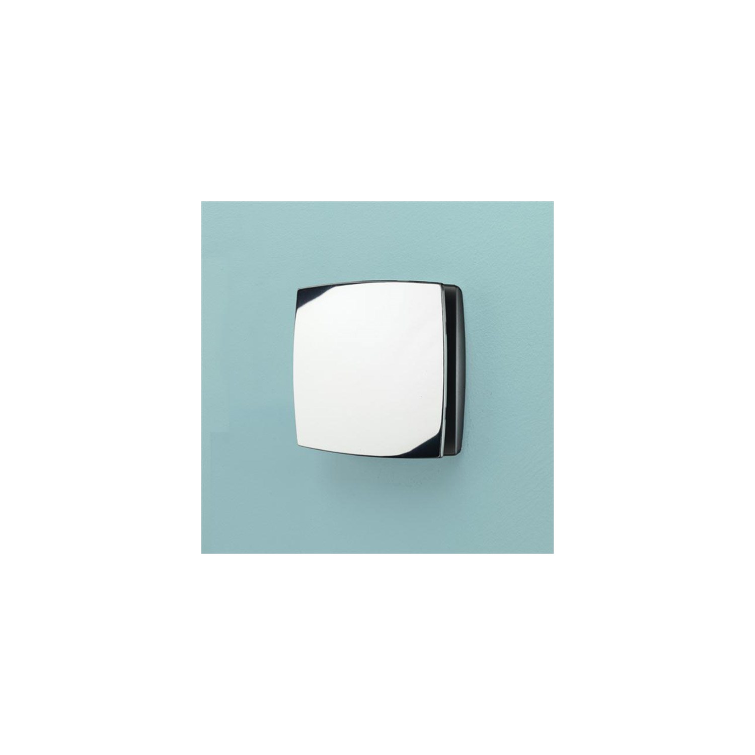 hib. Breeze Chrome Wall Mounted Slimline Low Profile Fan with Timer & Humidity Sensor