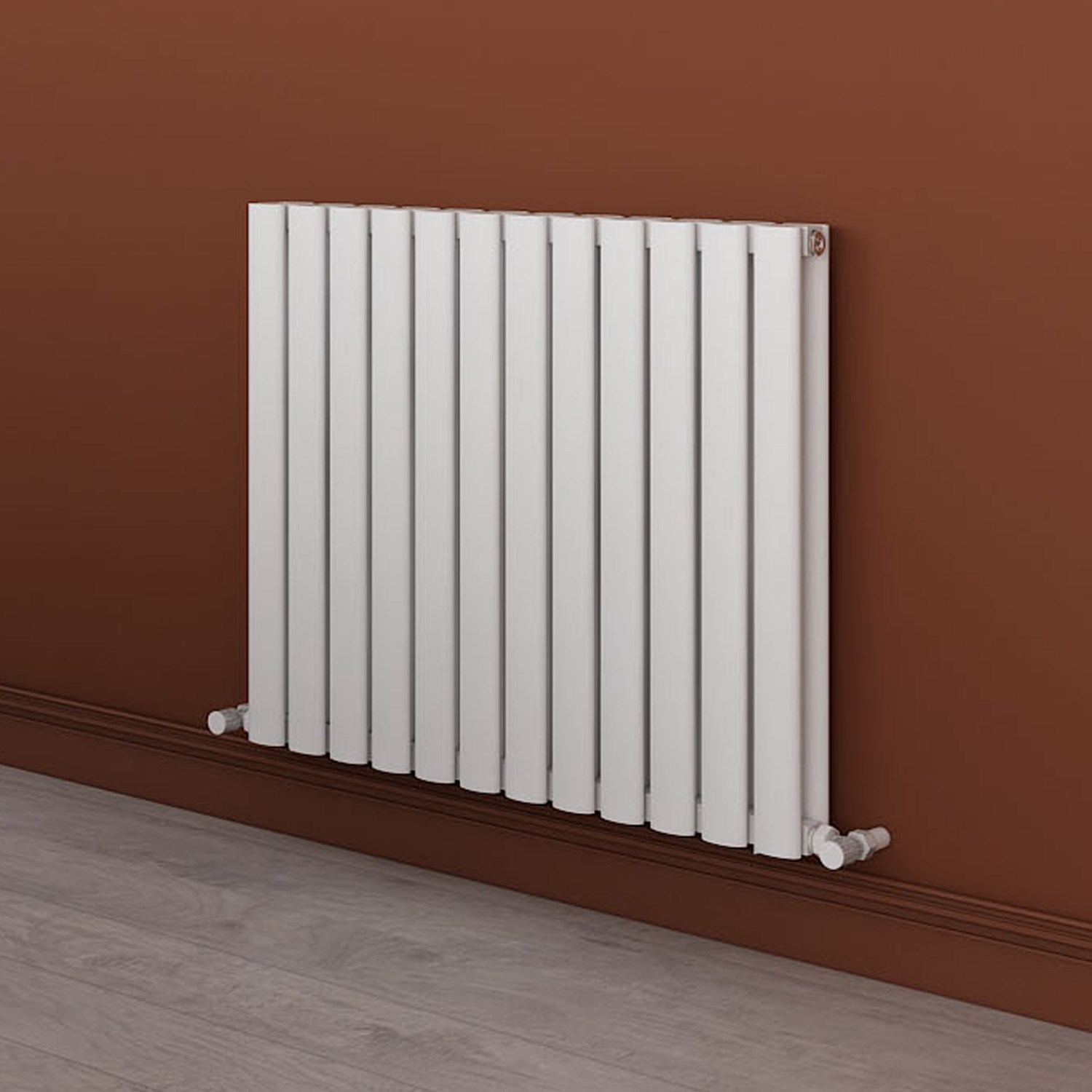 Carisa Tallis Oval Double Panel Horizontal Aluminium Radiator
