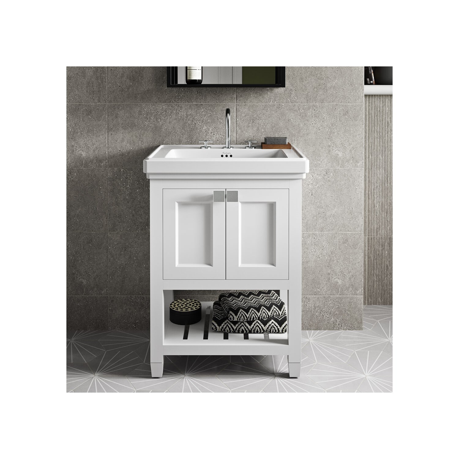 Burlington Riviera 650mm Floorstanding Vanity Unit & Basin
