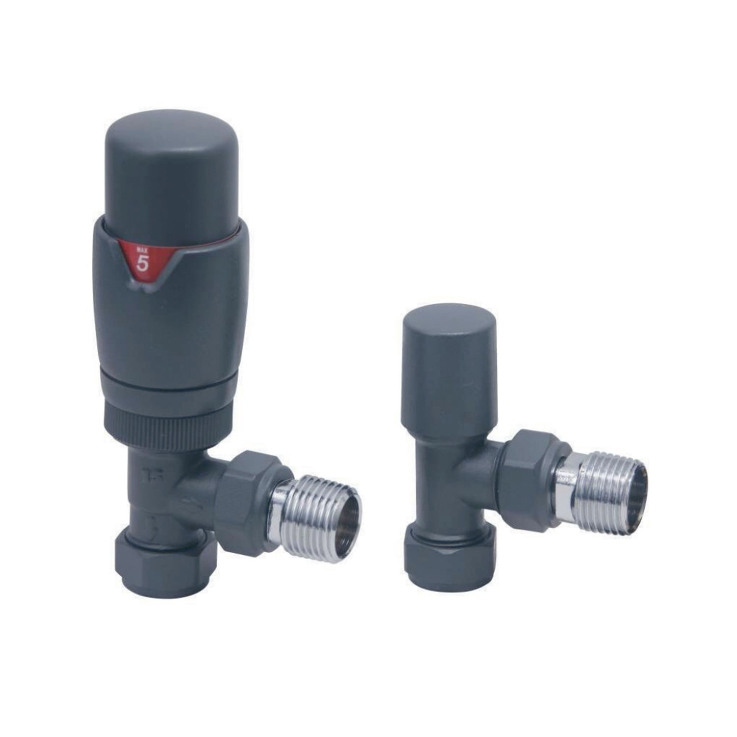 Foxy Radiator Valves Toasty Anthracite Modern Thermostatic Radiator Valves | Drench