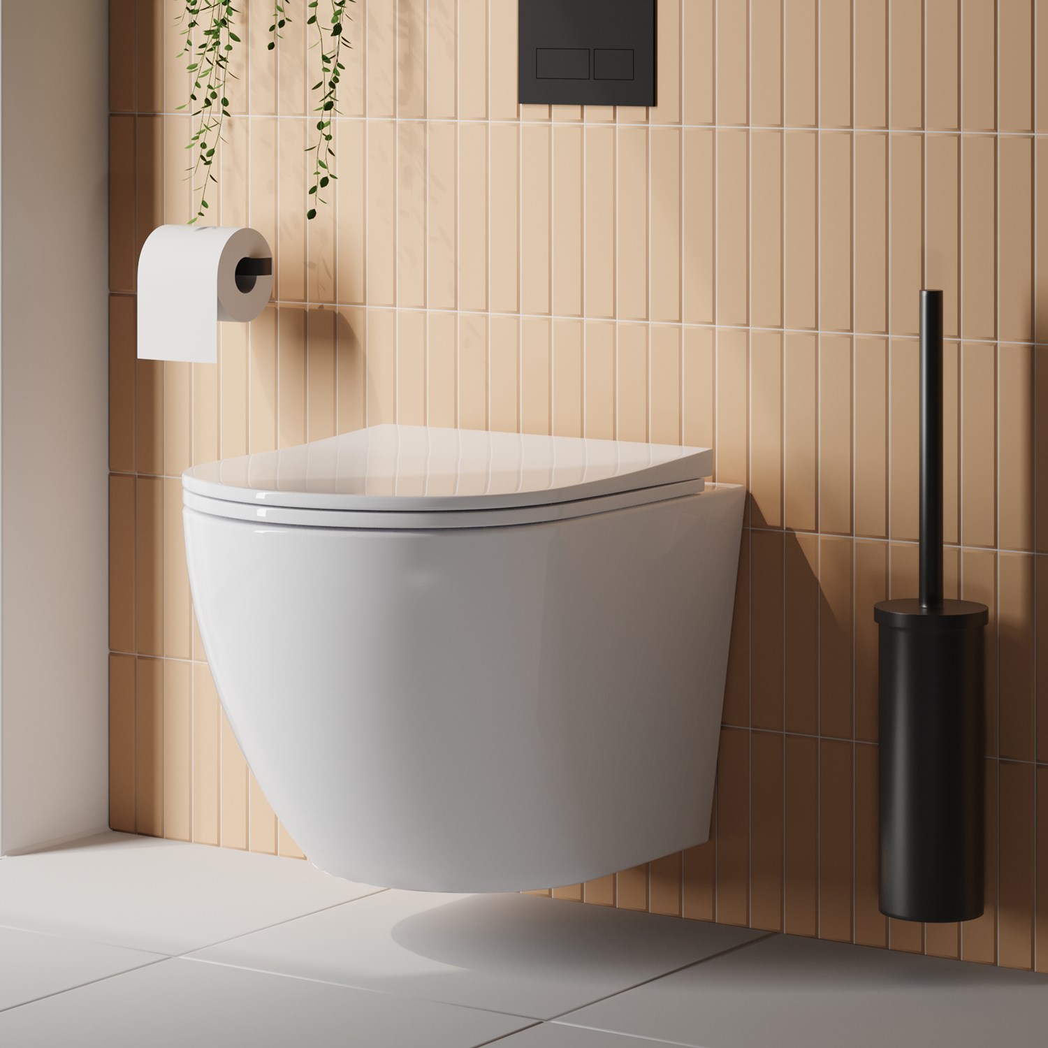 Harbour Acclaim Rimless Wall Hung Toilet & Soft Close Seat